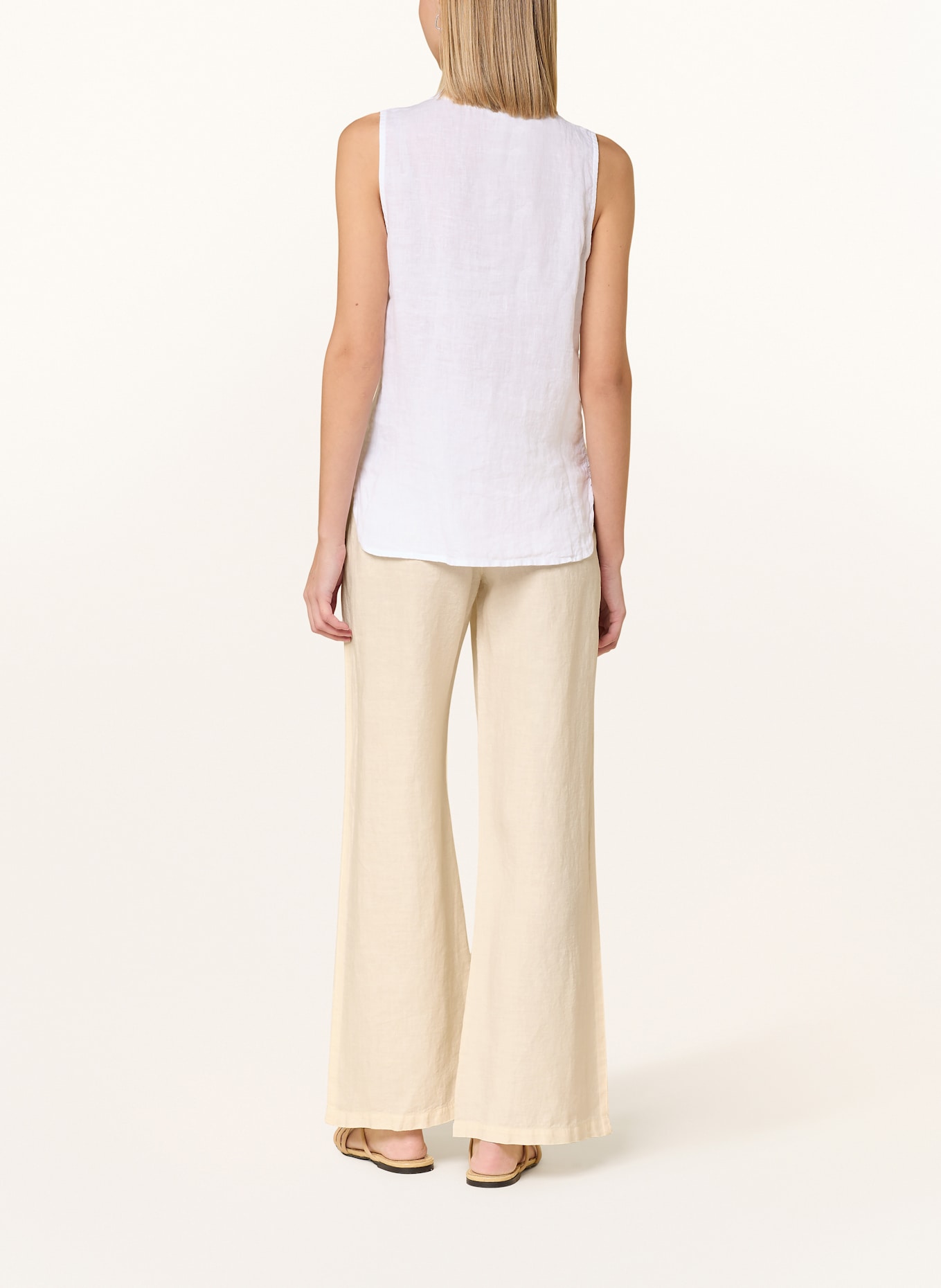 120%lino Marlenehose aus Leinen: ECRU