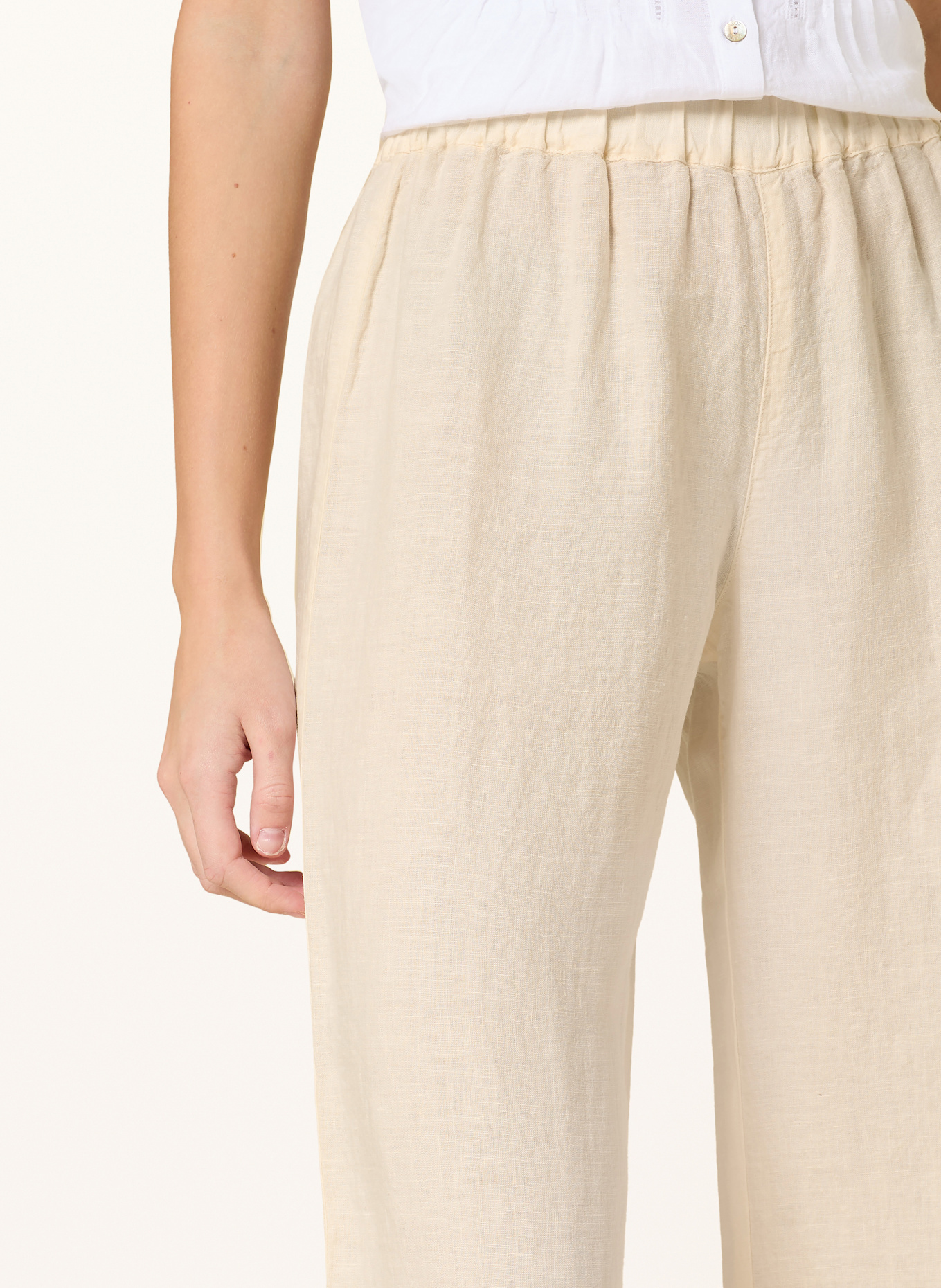 120%lino Marlenehose aus Leinen: ECRU