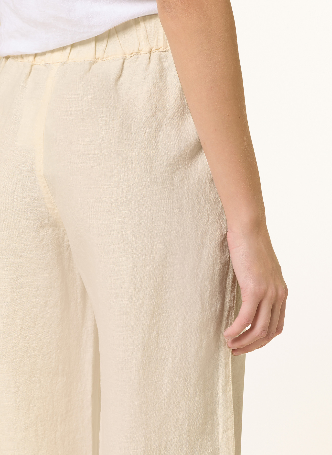 120%lino Marlenehose aus Leinen: ECRU