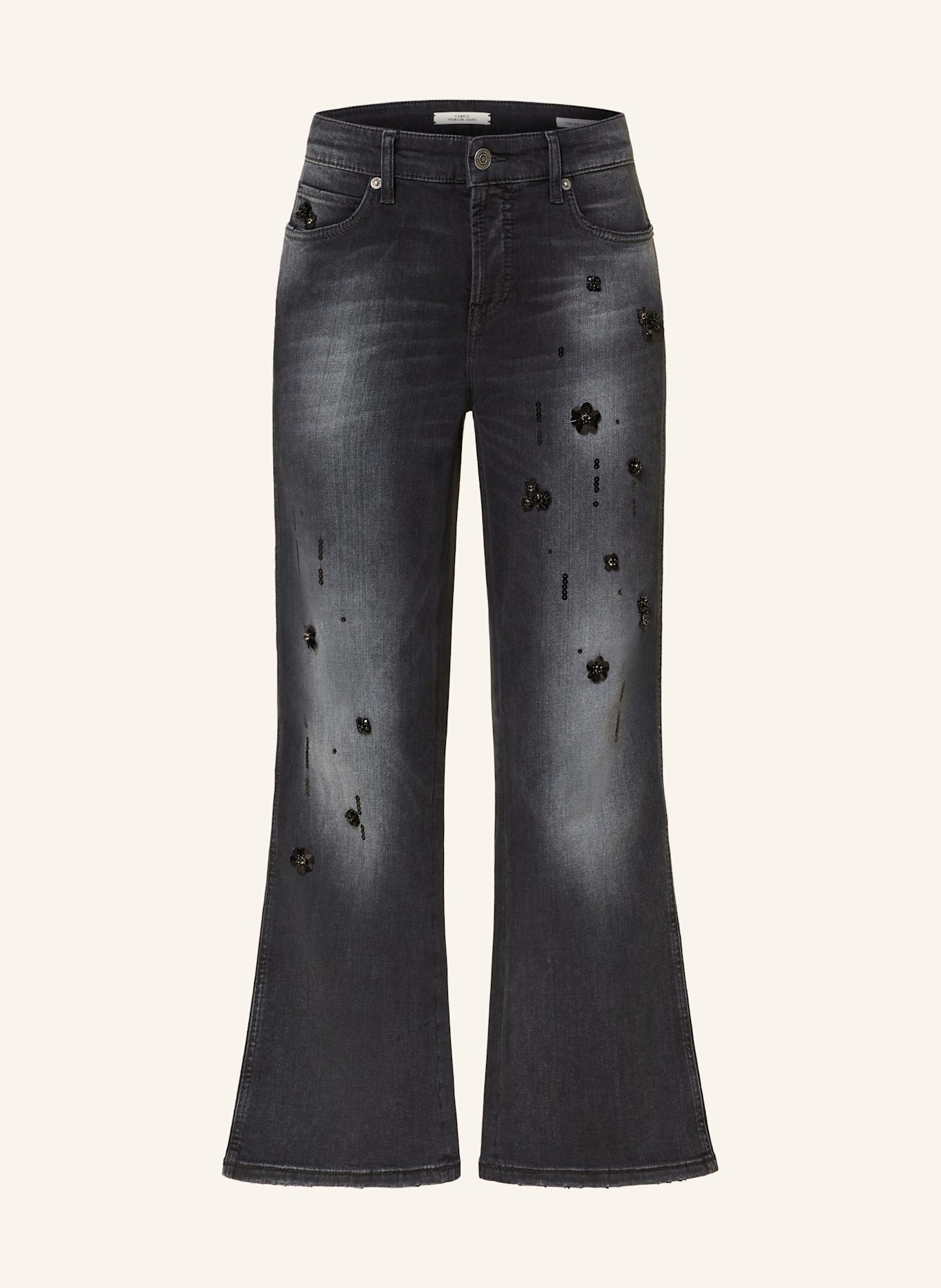 CAMBIO FRANCESCA flared jeans with sequins, Color: 5217 David Koma Tyre Track strapless mini dress Red (Image 1)