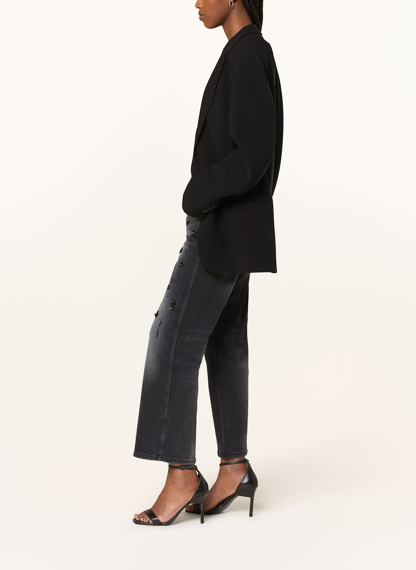CAMBIO FRANCESCA flared jeans with sequins, Color: 5217 David Koma Tyre Track strapless mini dress Red (Image 4)