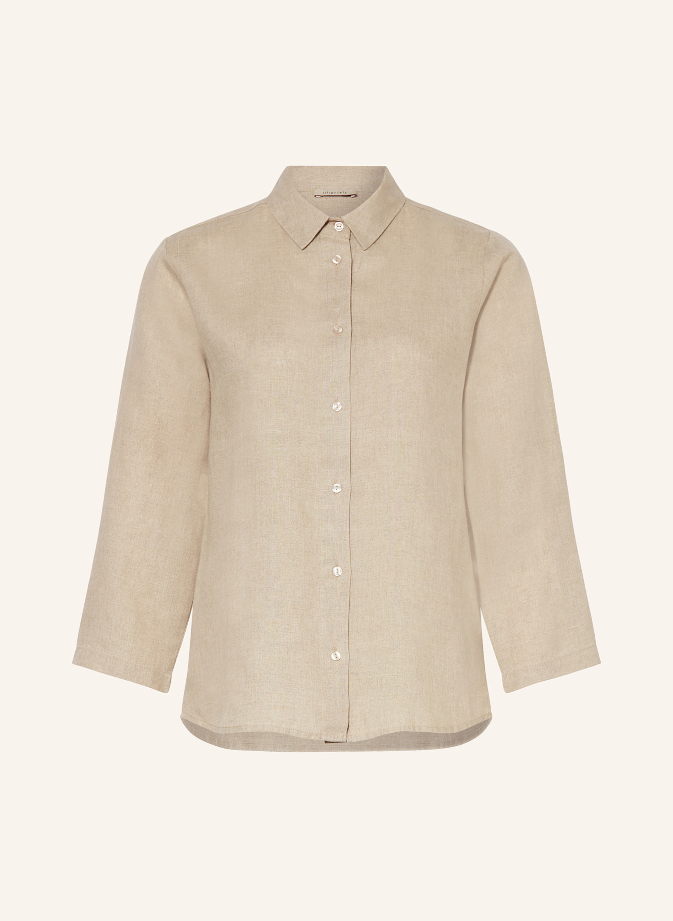 lilienfels Shirt blouse made of linen with 3/4 sleeves: BEIGE