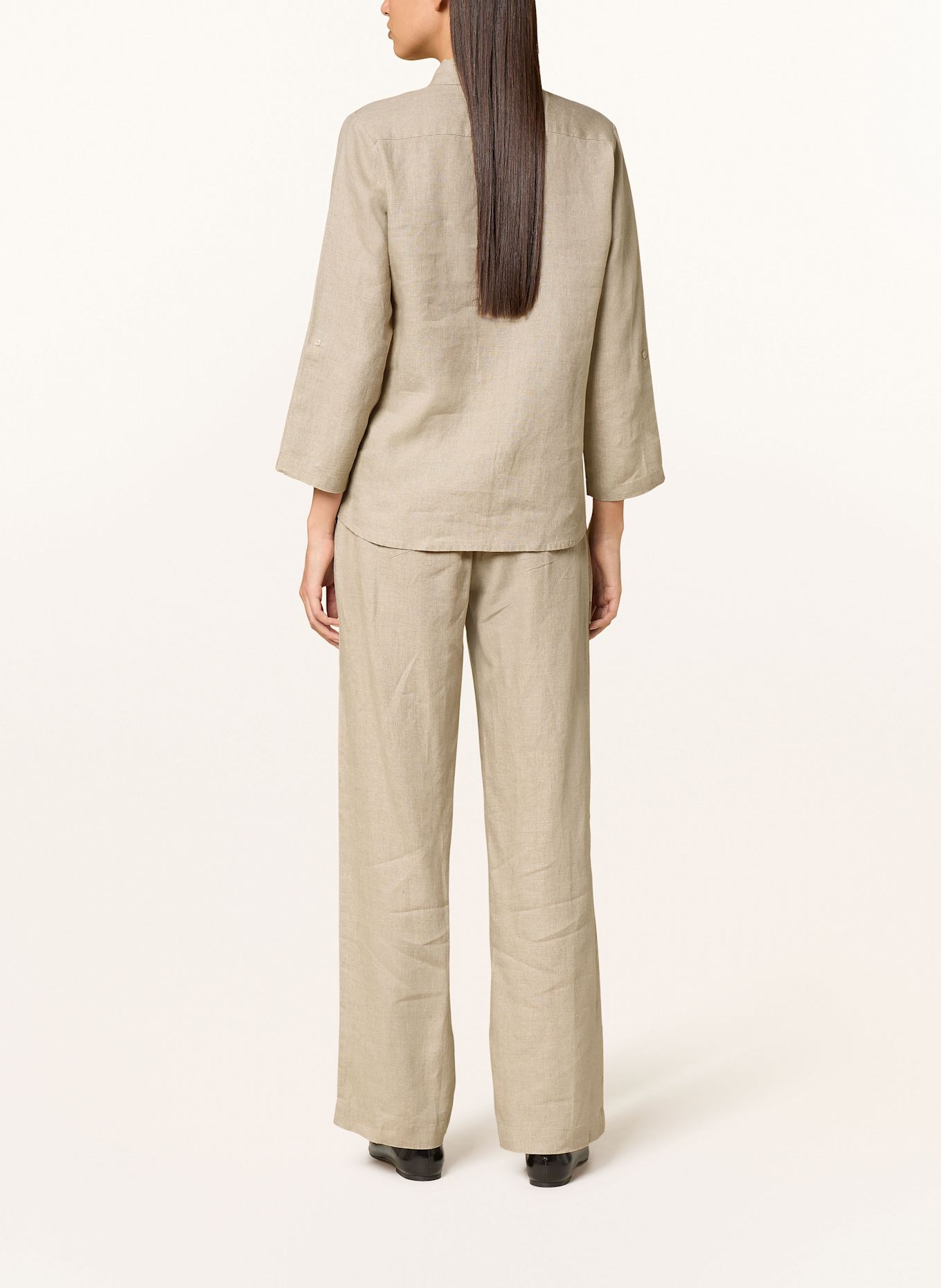 lilienfels Shirt blouse made of linen with 3/4 sleeves: BEIGE