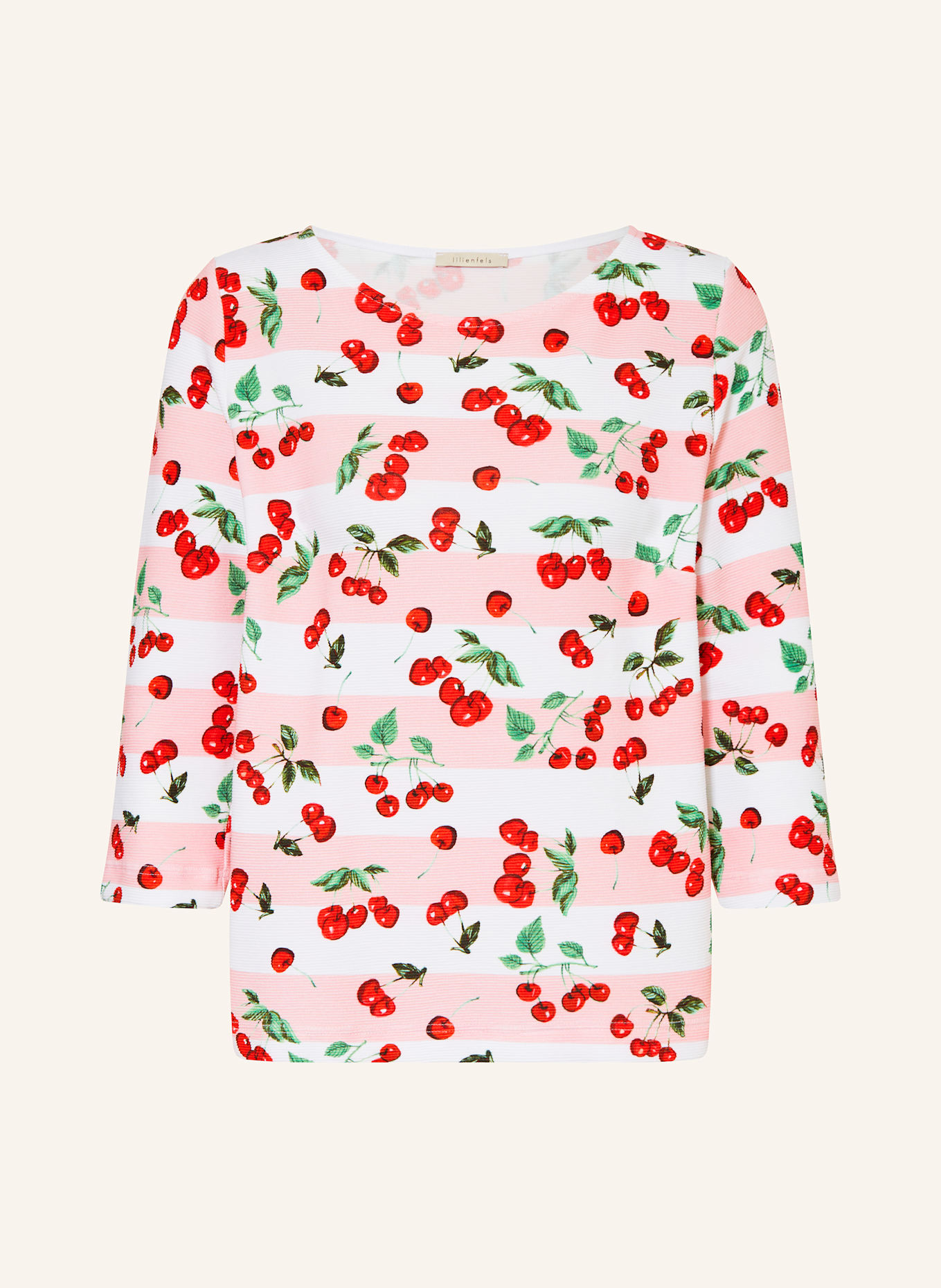 lilienfels Koszulka z rękawem 3/4: JASNORÓŻOWY / BIAŁY / CZERWONY