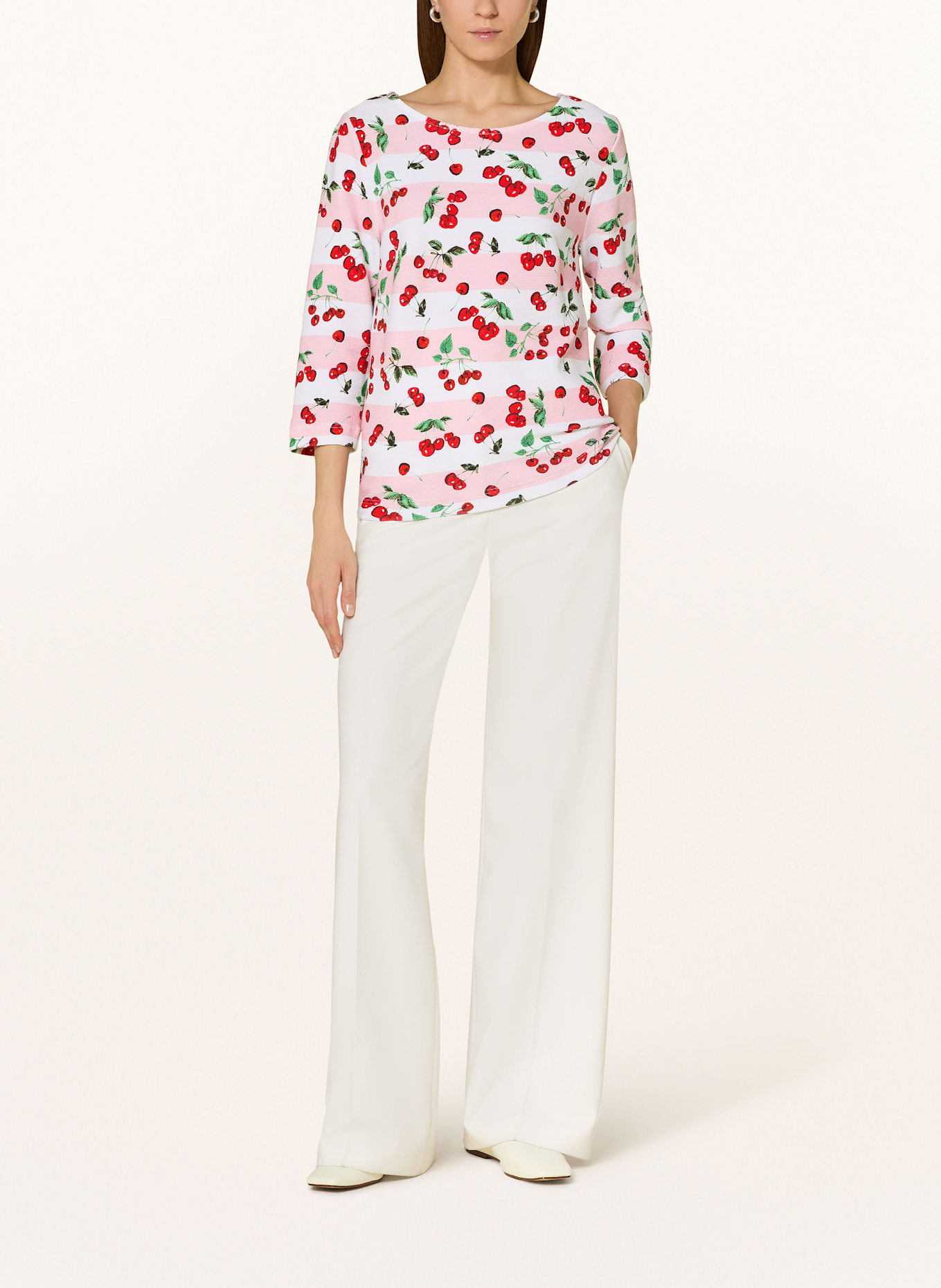 lilienfels Koszulka z rękawem 3/4: JASNORÓŻOWY / BIAŁY / CZERWONY