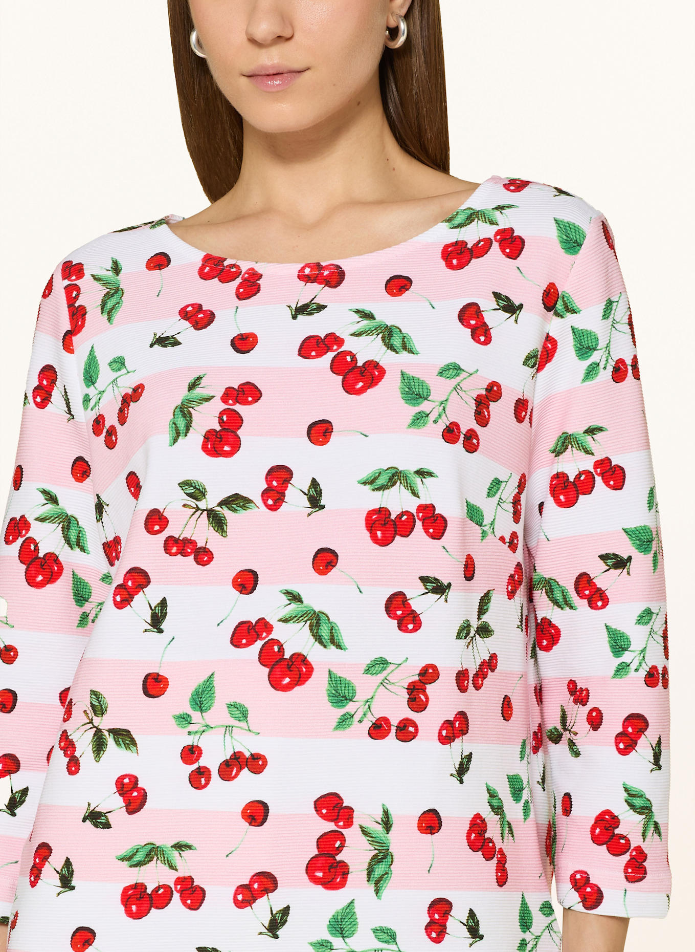 lilienfels Koszulka z rękawem 3/4: JASNORÓŻOWY / BIAŁY / CZERWONY