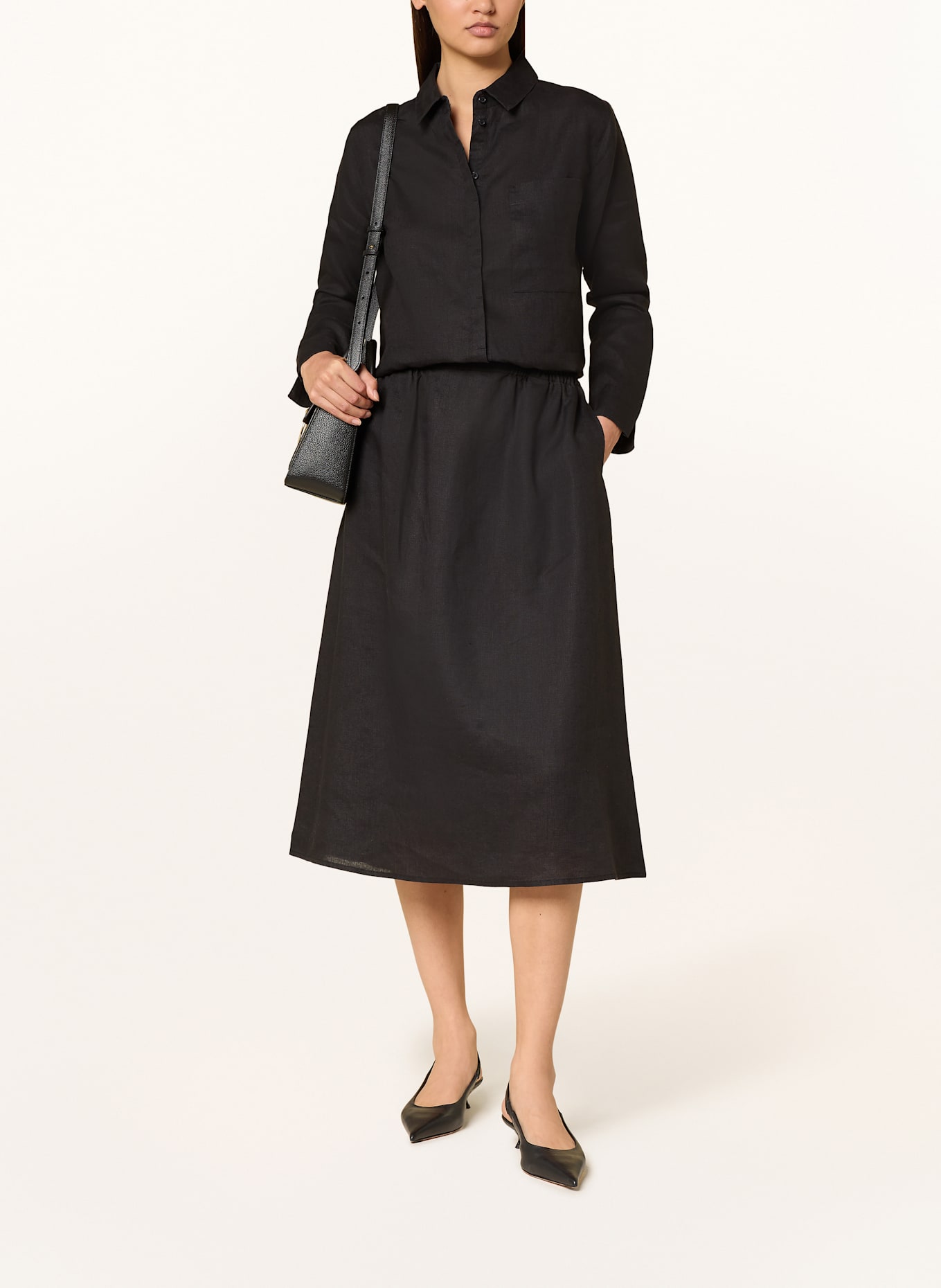lilienfels Linen skirt, Color: BLACK (Image 2)