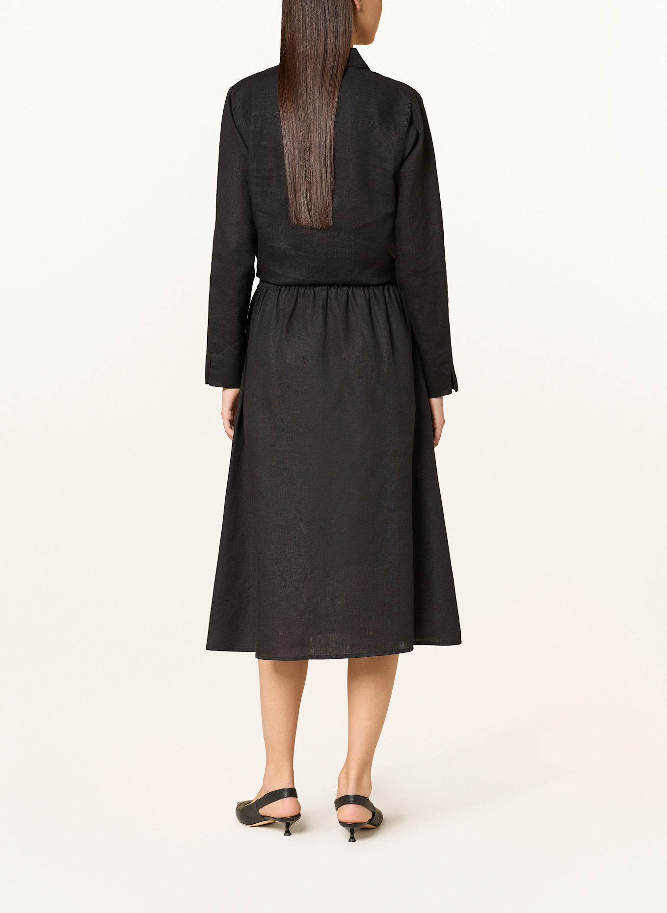 lilienfels Linen skirt, Color: BLACK (Image 3)