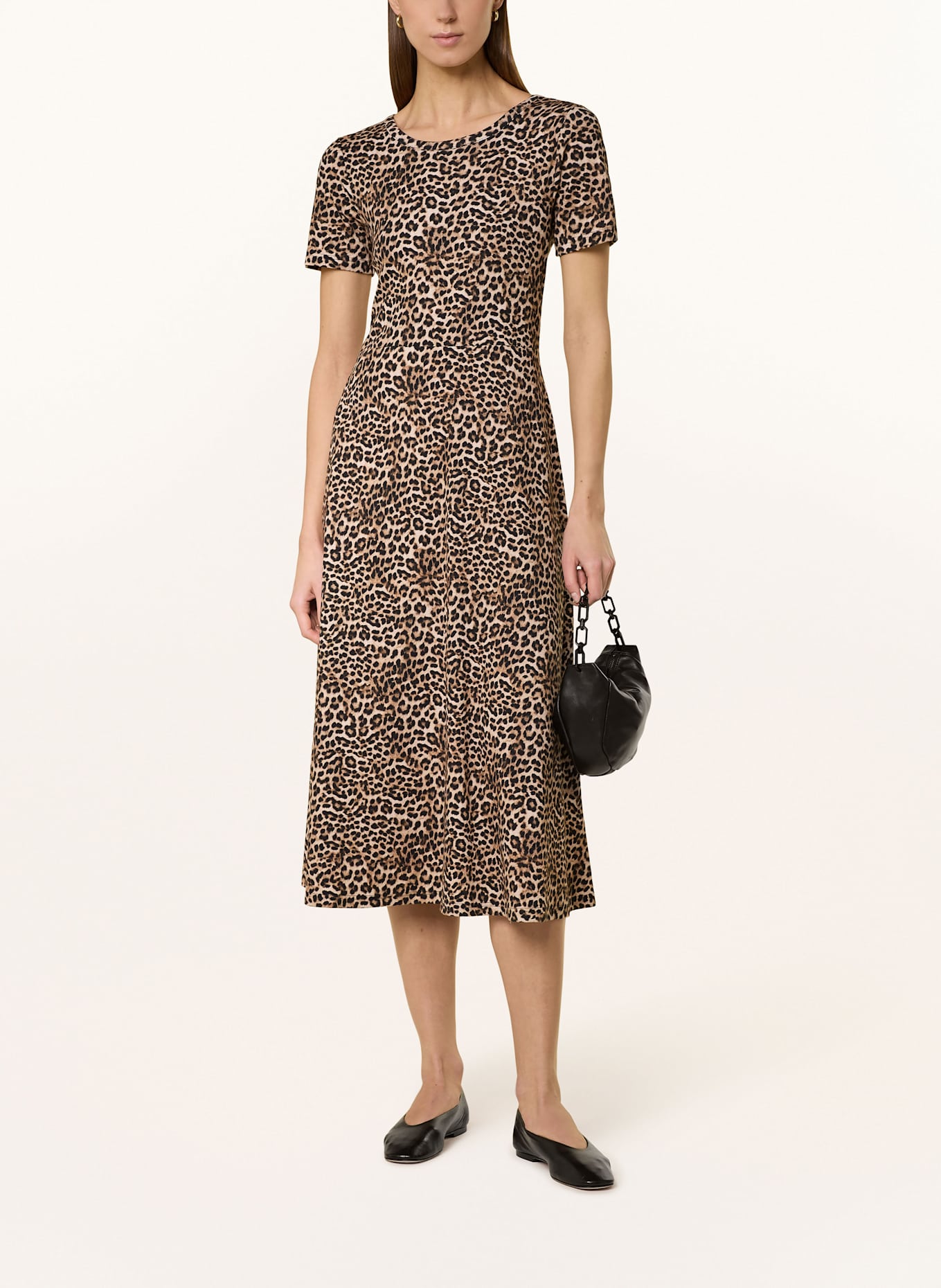 lilienfels Sukienka z dżerseju: CZARNY / CAMELOWY