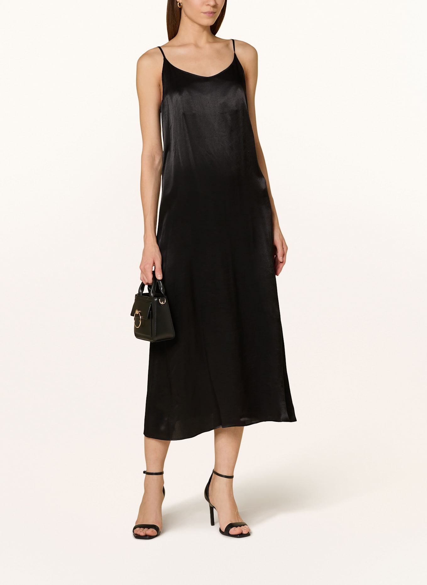 lilienfels Satinkleid: SCHWARZ