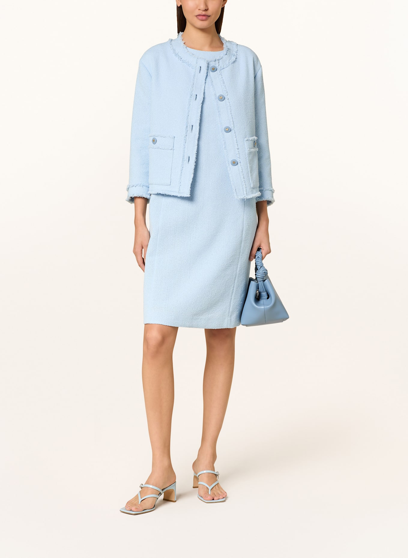 lilienfels Tweed-Jacke: HELLBLAU