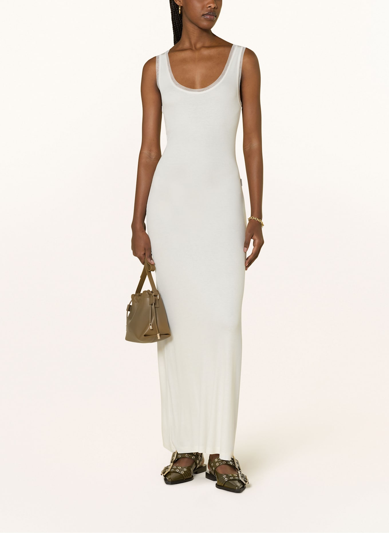 REMAIN Jerseykleid: WEISS