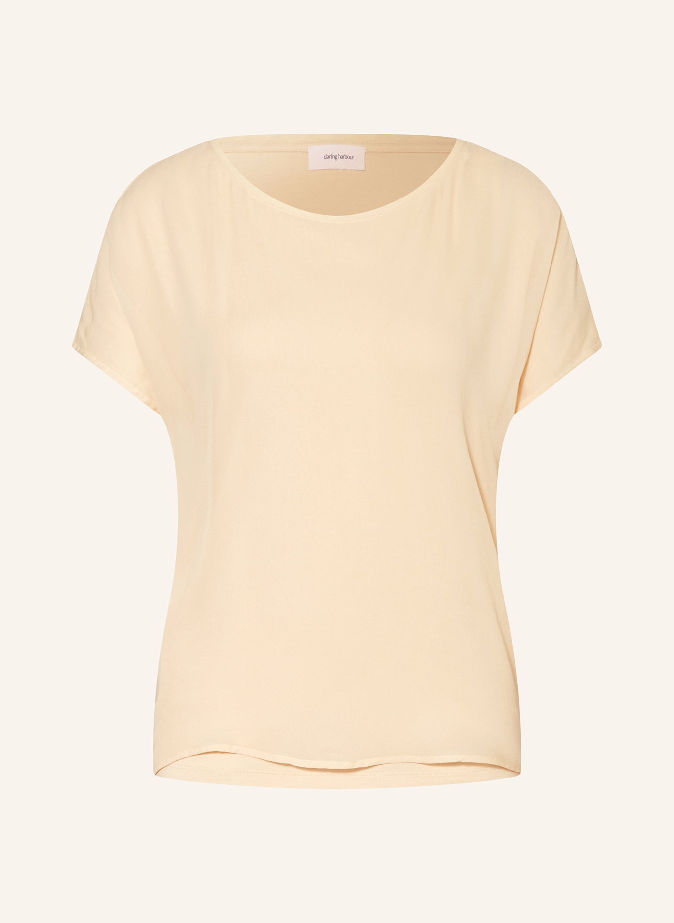 darling harbour Blusenshirt im Materialmix: BEIGE BEIGE