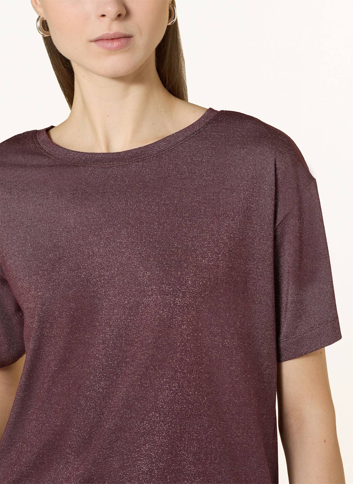 darling harbour T-Shirt mit Glitzergarn: BORDEAUX