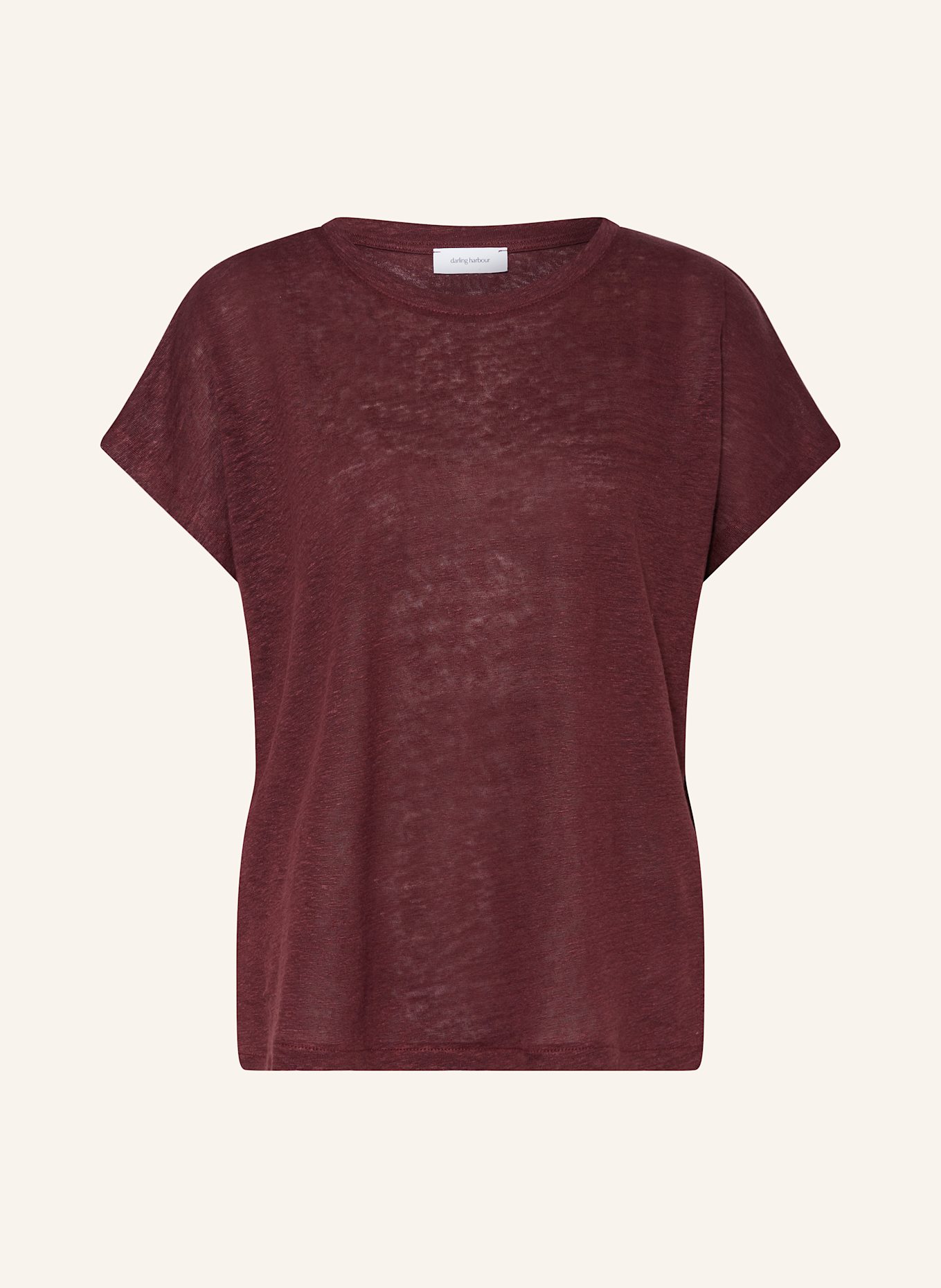 darling harbour T-Shirt aus Leinen: BORDEAUX