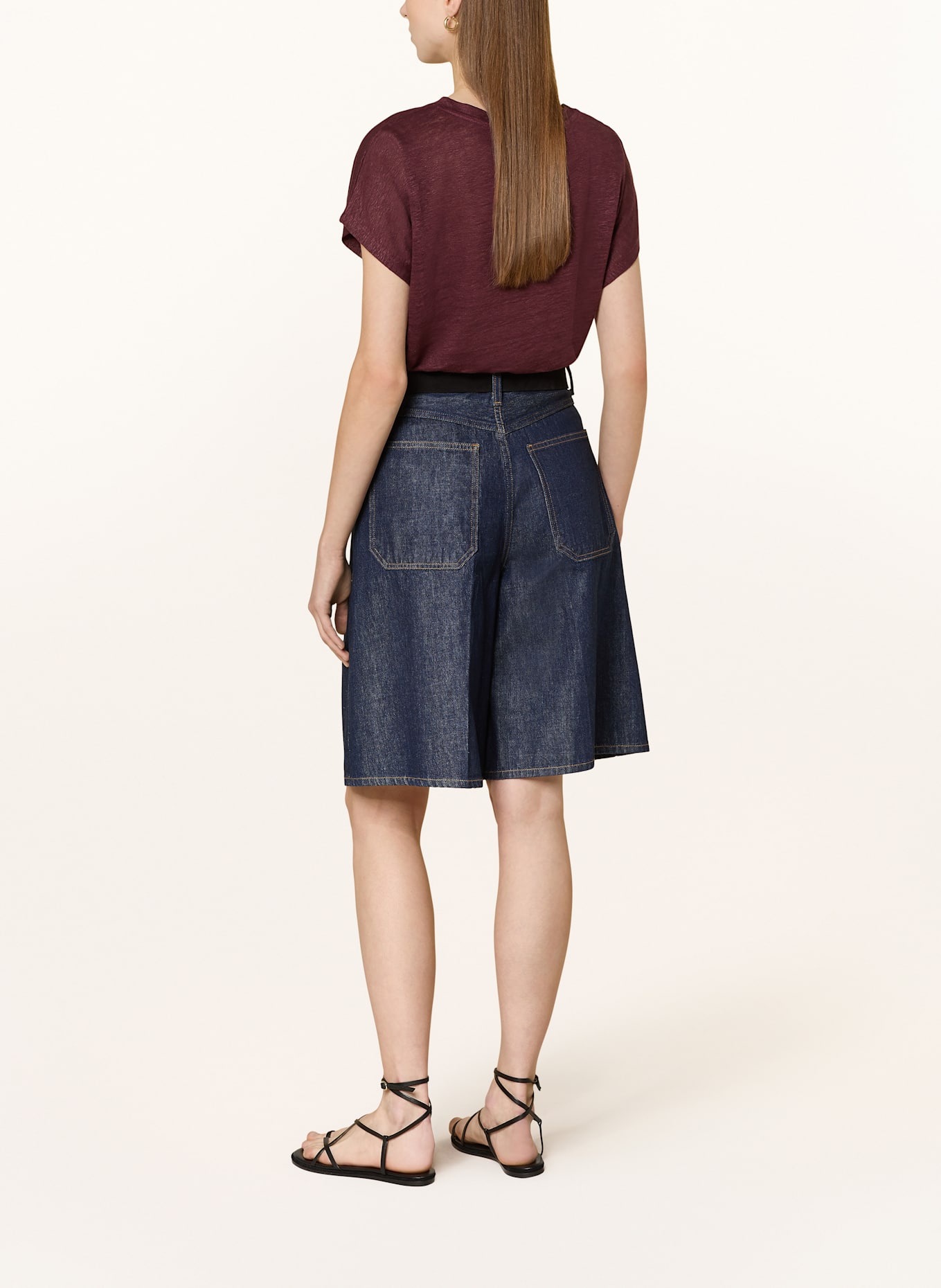 darling harbour T-Shirt aus Leinen: BORDEAUX