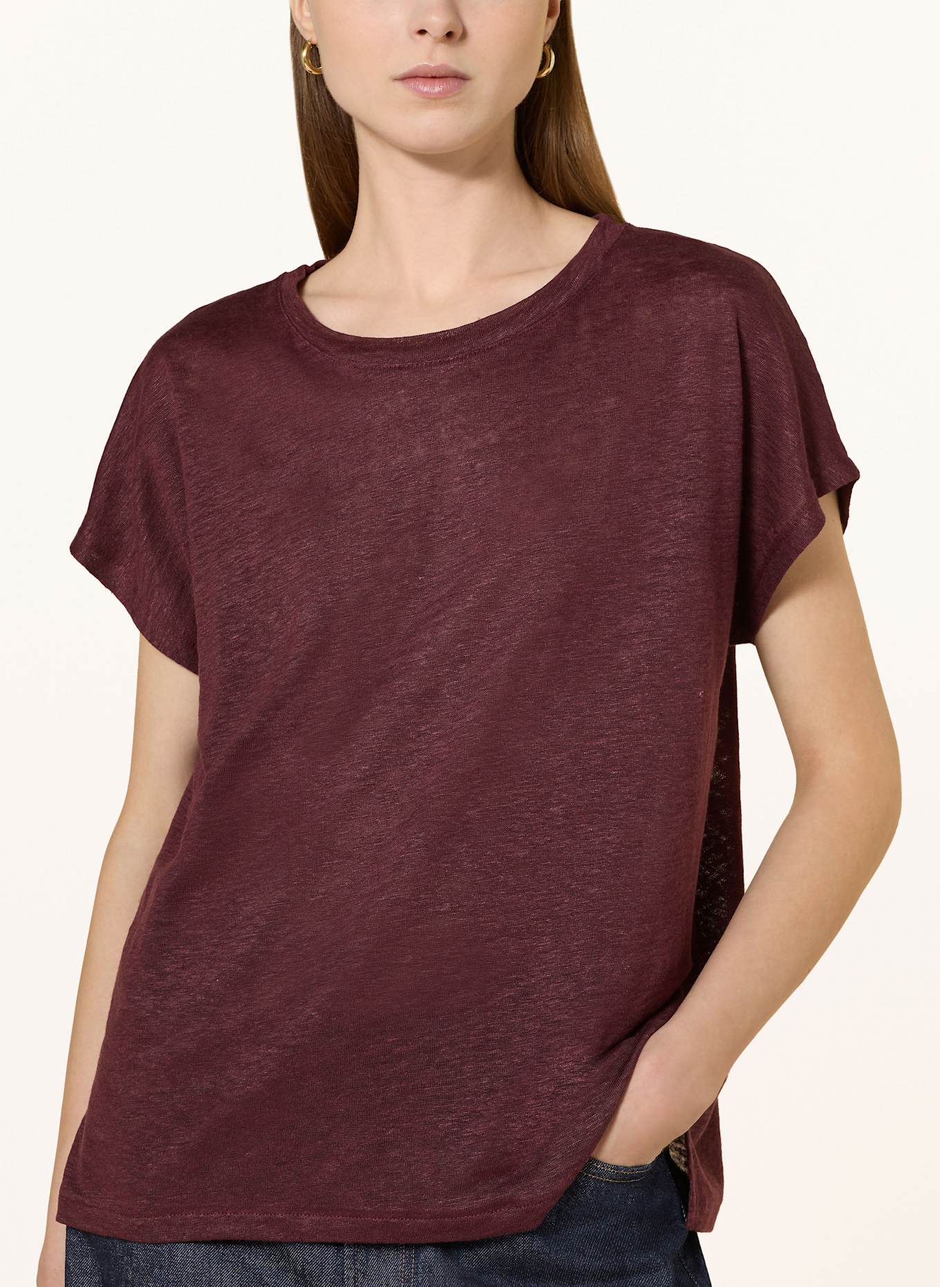 darling harbour T-Shirt aus Leinen: BORDEAUX