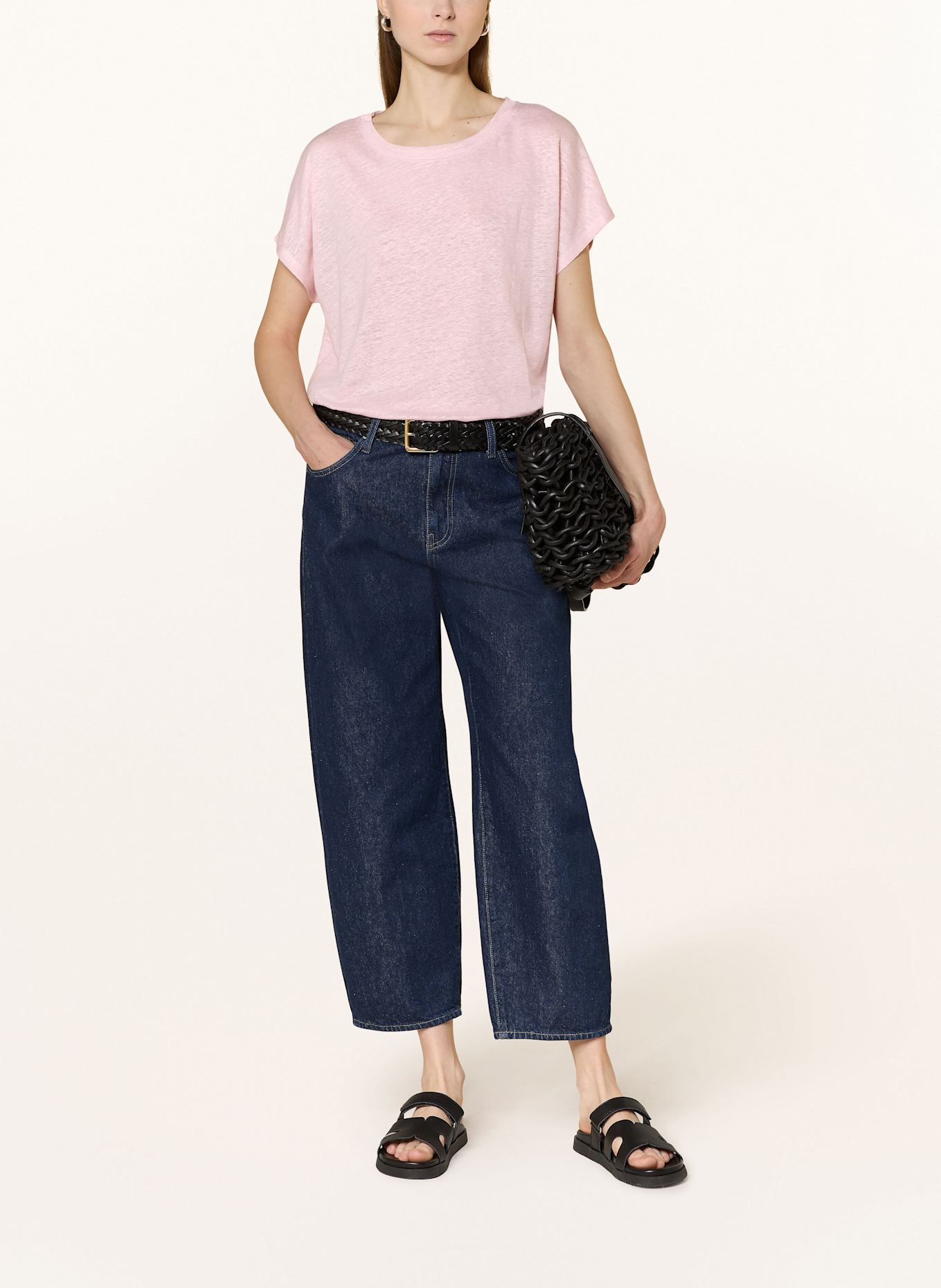 darling harbour T-Shirt aus Leinen: HELLROSA