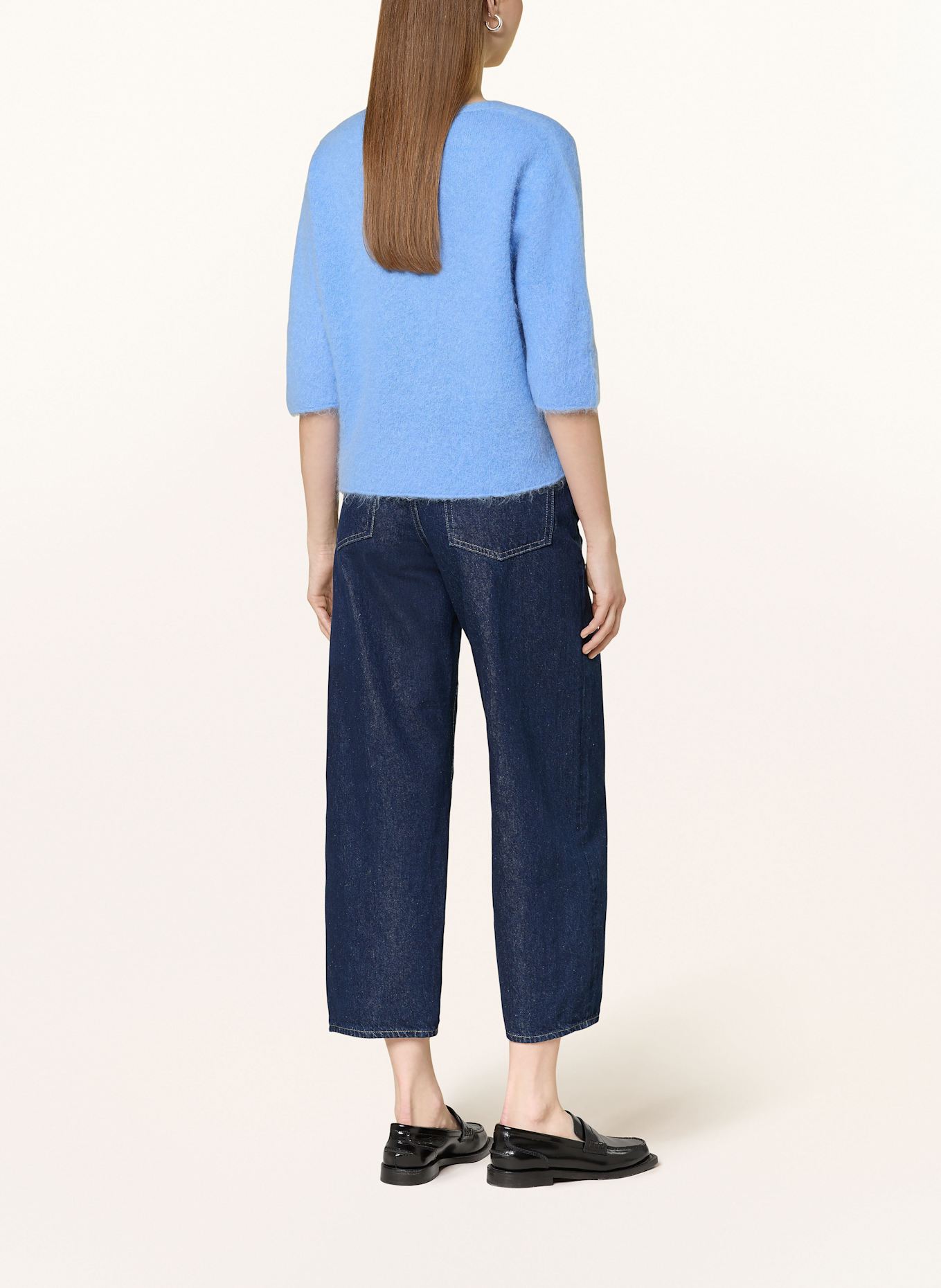 darling harbour Pullover mit 3/4-Arm und Alpaka: BLAU