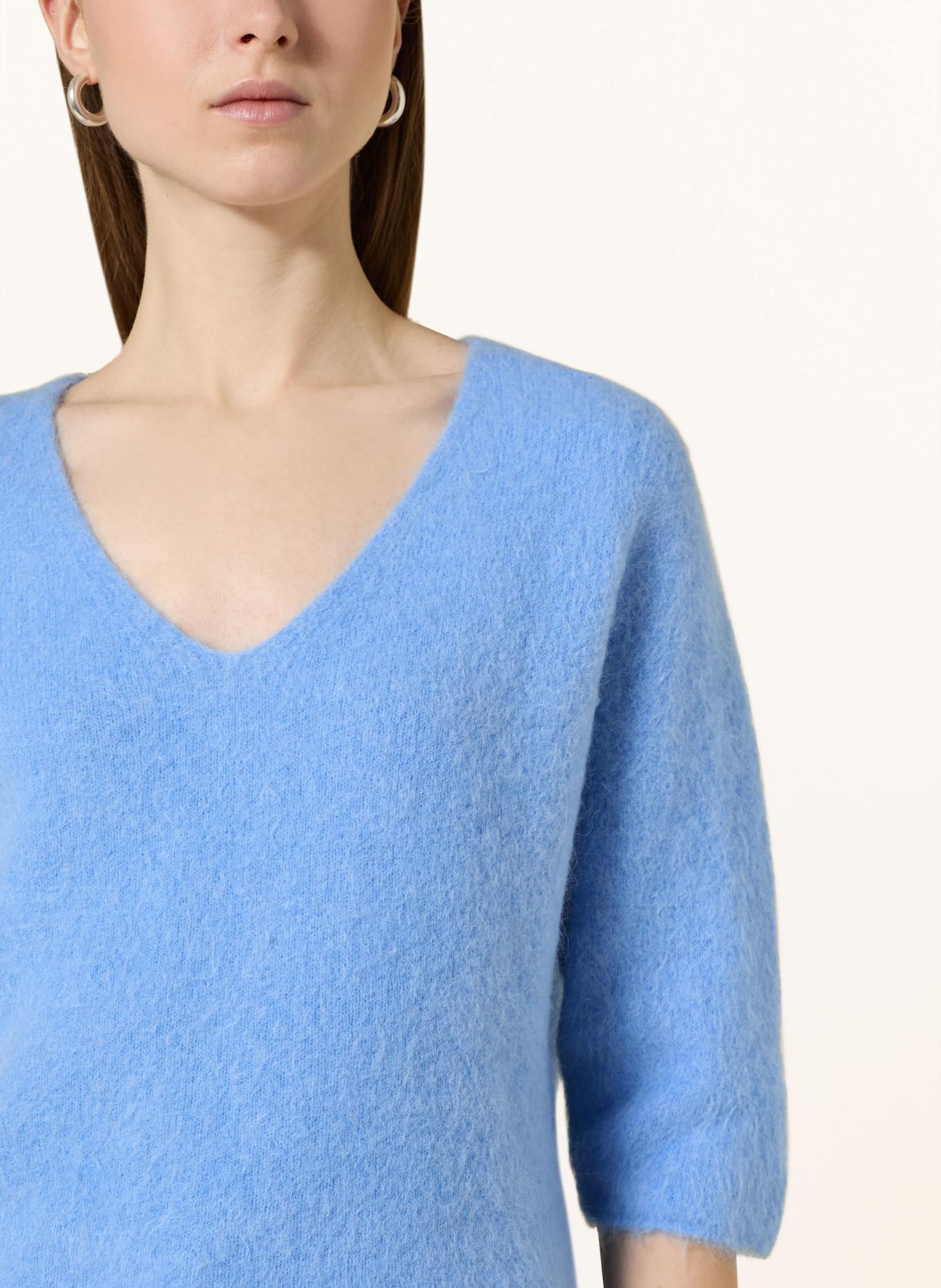 darling harbour Pullover mit 3/4-Arm und Alpaka: BLAU