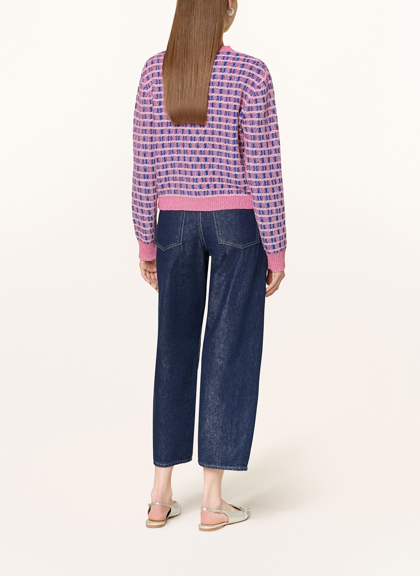 darling harbour Strickjacke mit Glitzergarn: PINK