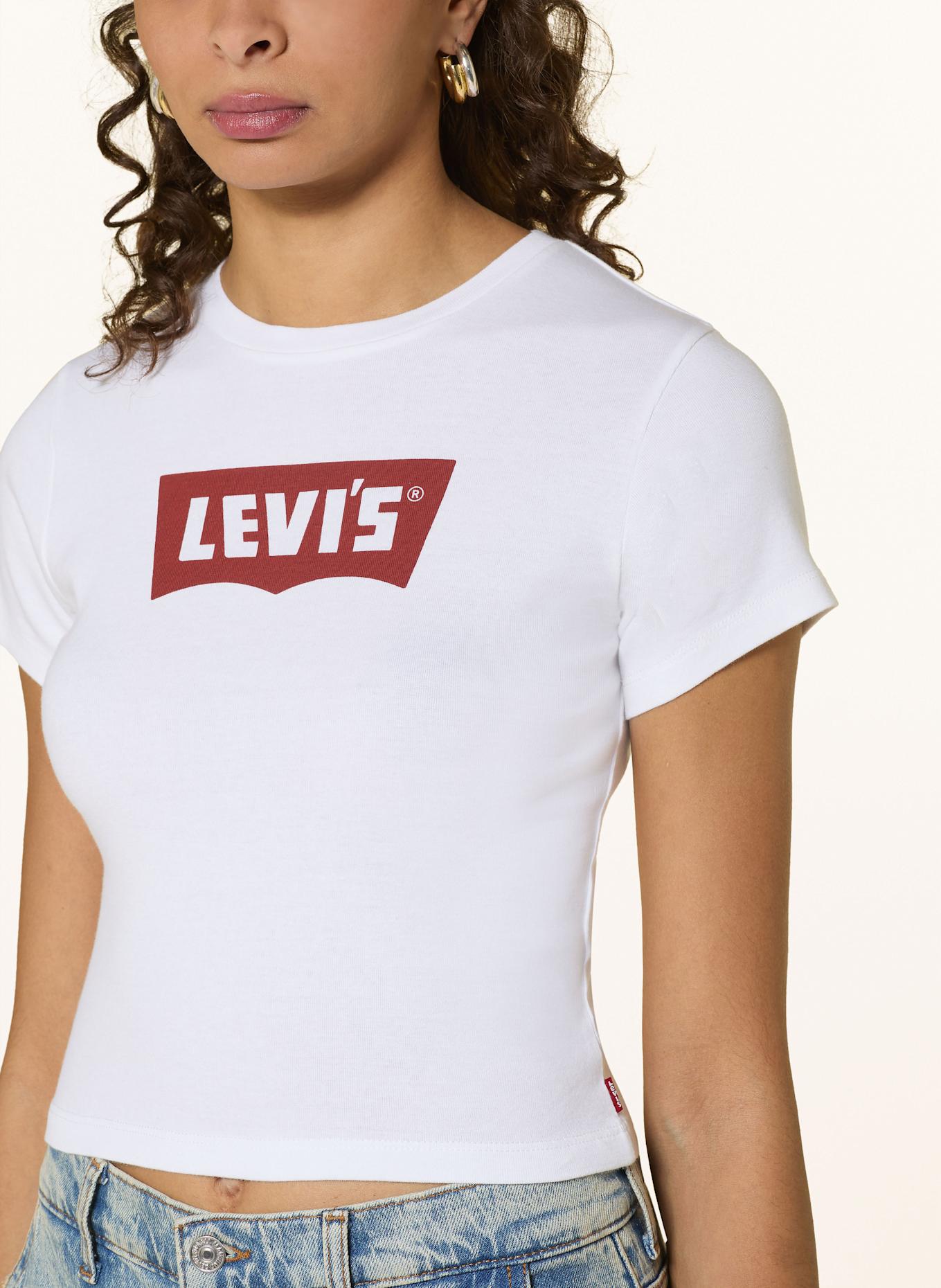 White and red levis t shirt hot sale