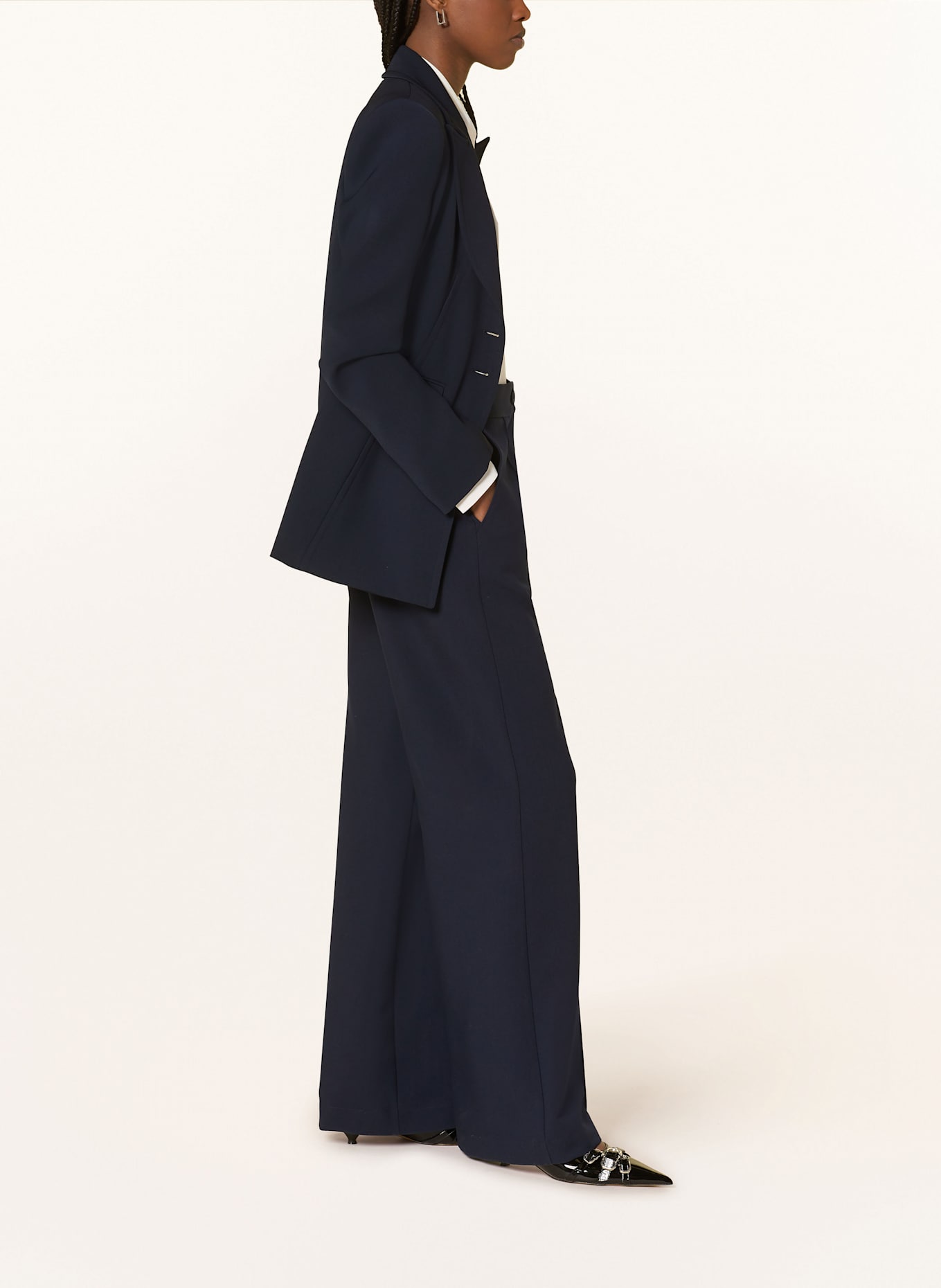 PATRIZIA PEPE Wide leg trousers: DARK BLUE