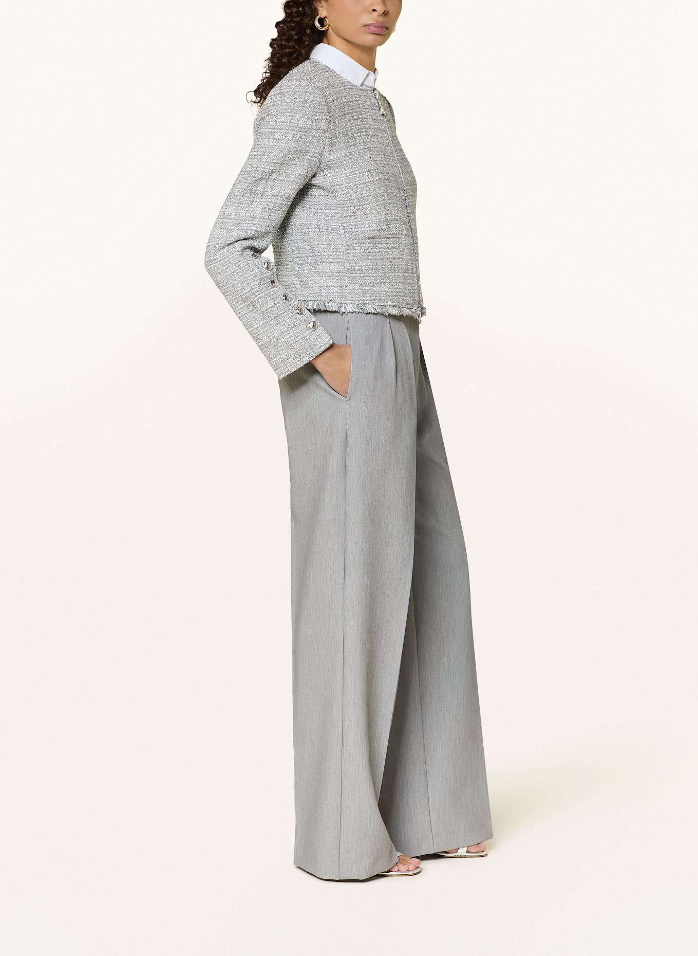 PATRIZIA PEPE Wide leg trousers: LIGHT GRAY