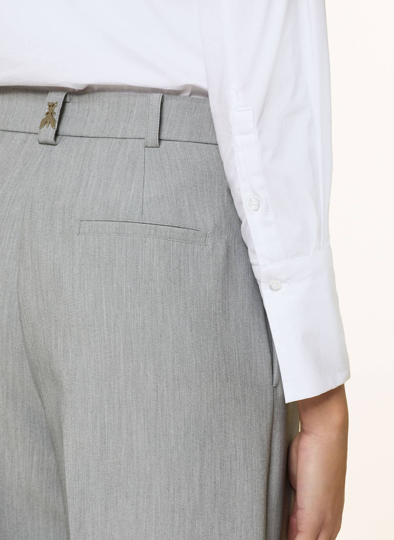 PATRIZIA PEPE Wide leg trousers: LIGHT GRAY