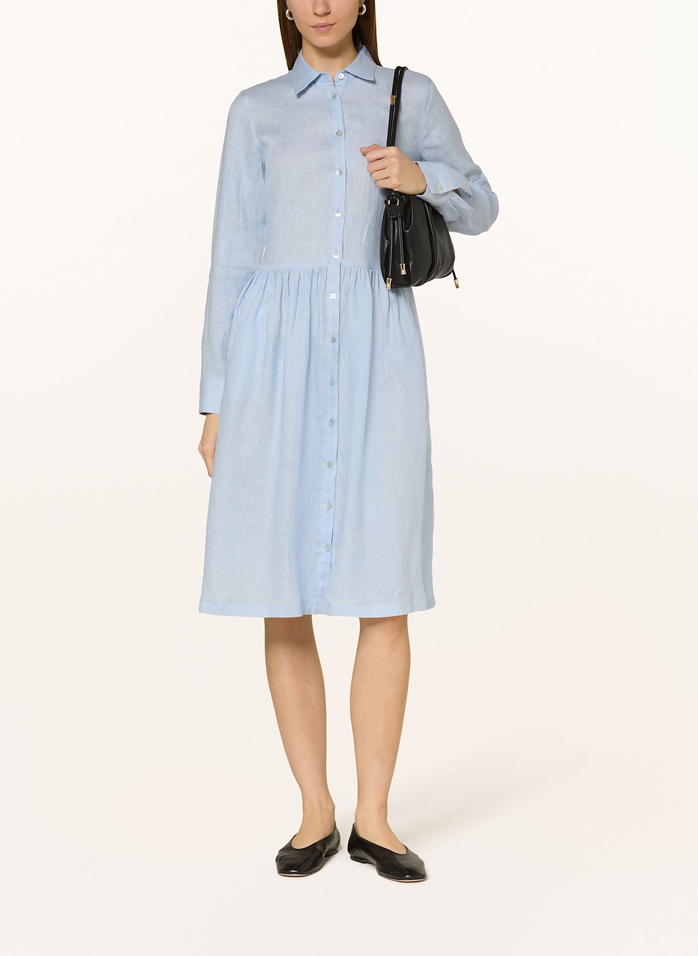van Laack Shirt dress VL-KAIDI-SVKN in linen: LIGHT BLUE