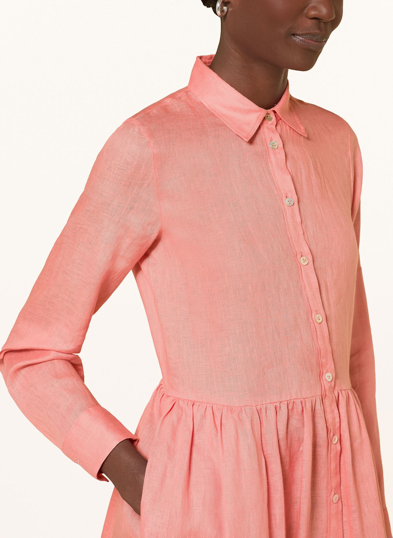 van Laack Hemdblusenkleid VL-KAIDI-SVKN aus Leinen: LACHS