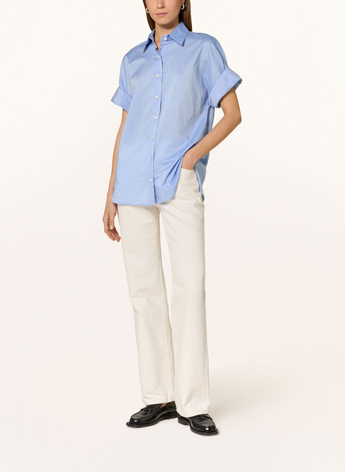van Laack Shirt blouse VL-PORCIA-SV: LIGHT BLUE