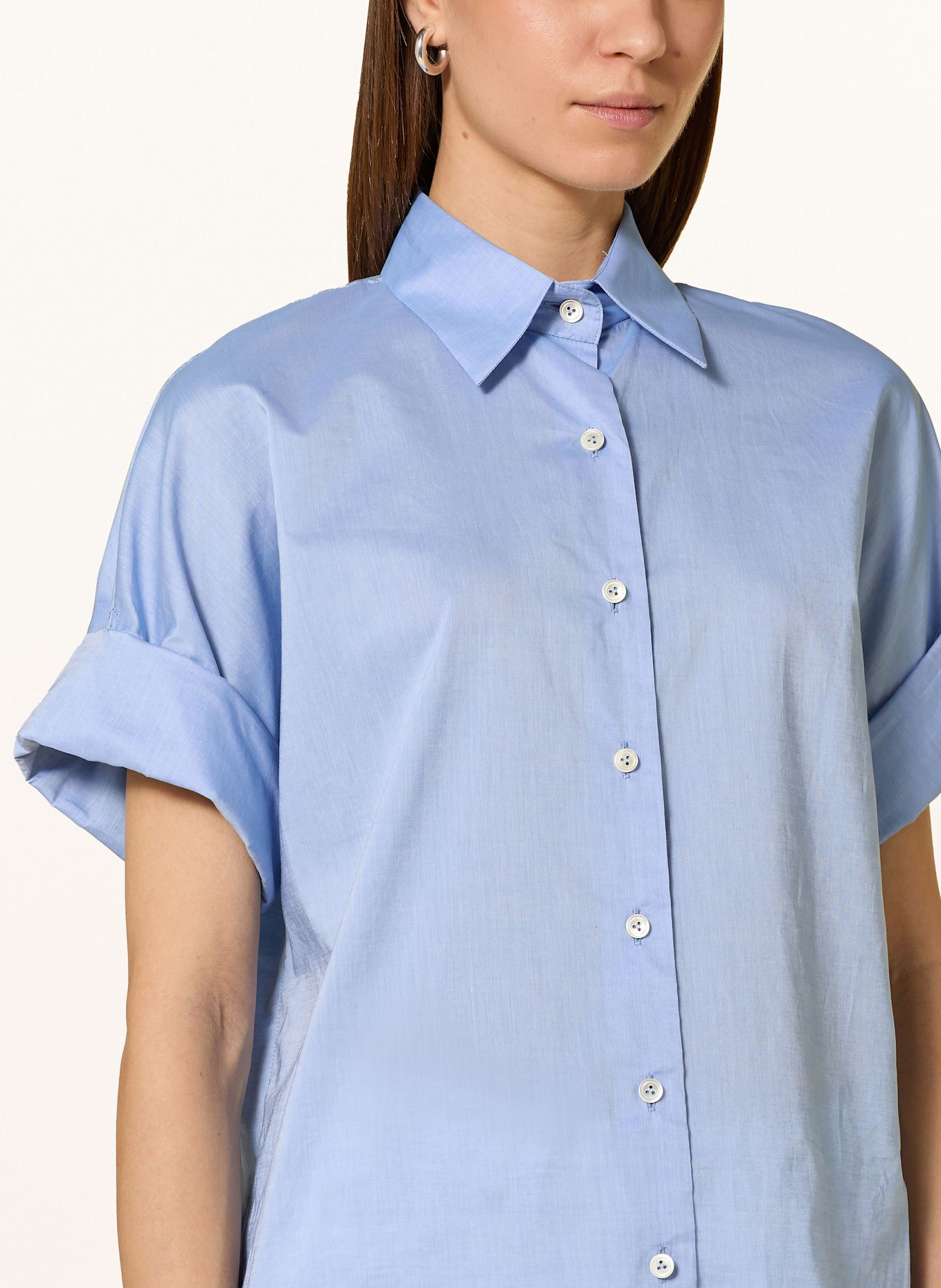van Laack Shirt blouse VL-PORCIA-SV: LIGHT BLUE