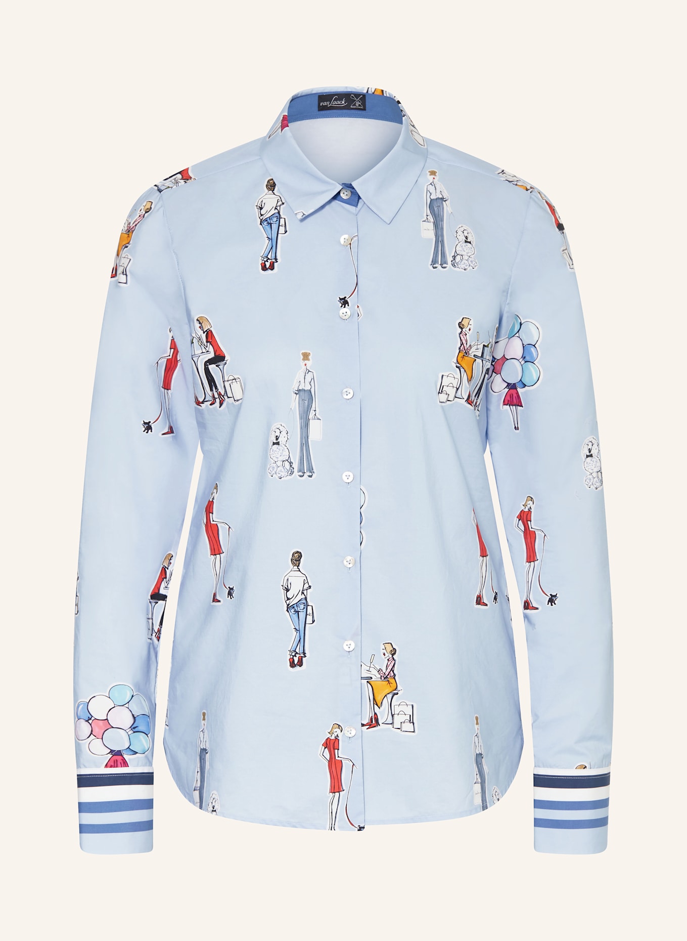 van Laack Shirt blouse VL-CELLA-PXKN: BLUE