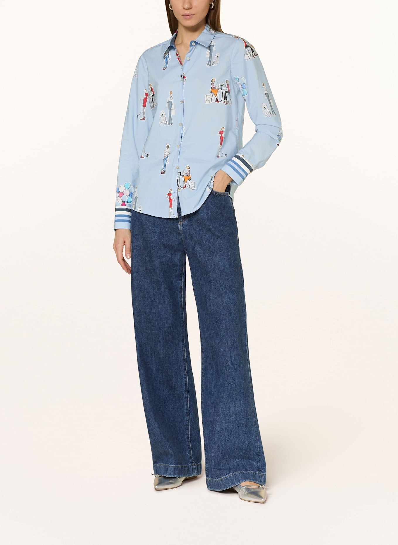 van Laack Shirt blouse VL-CELLA-PXKN: BLUE