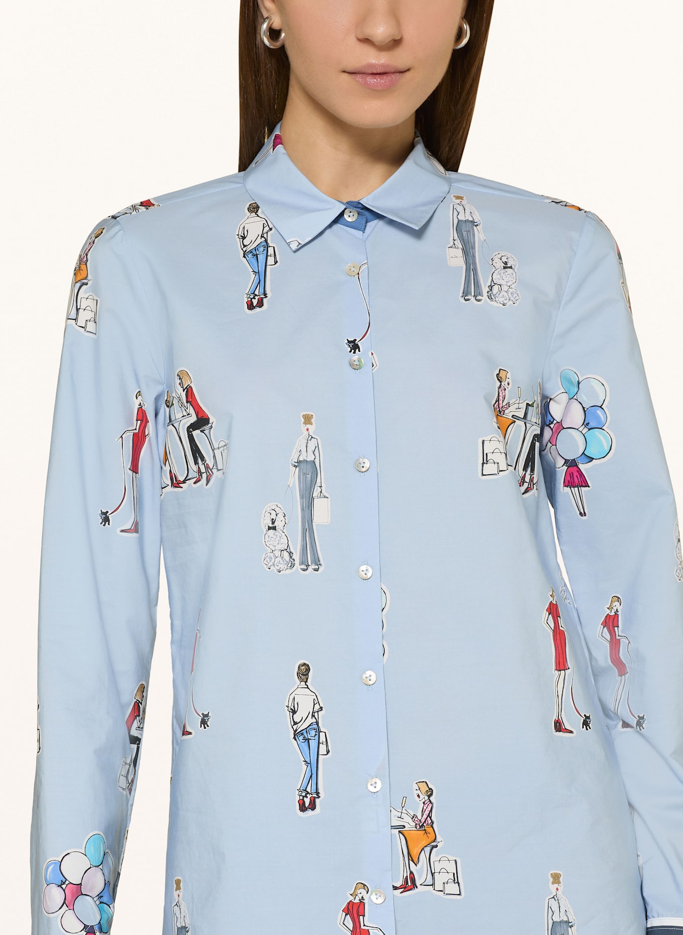van Laack Shirt blouse VL-CELLA-PXKN: BLUE