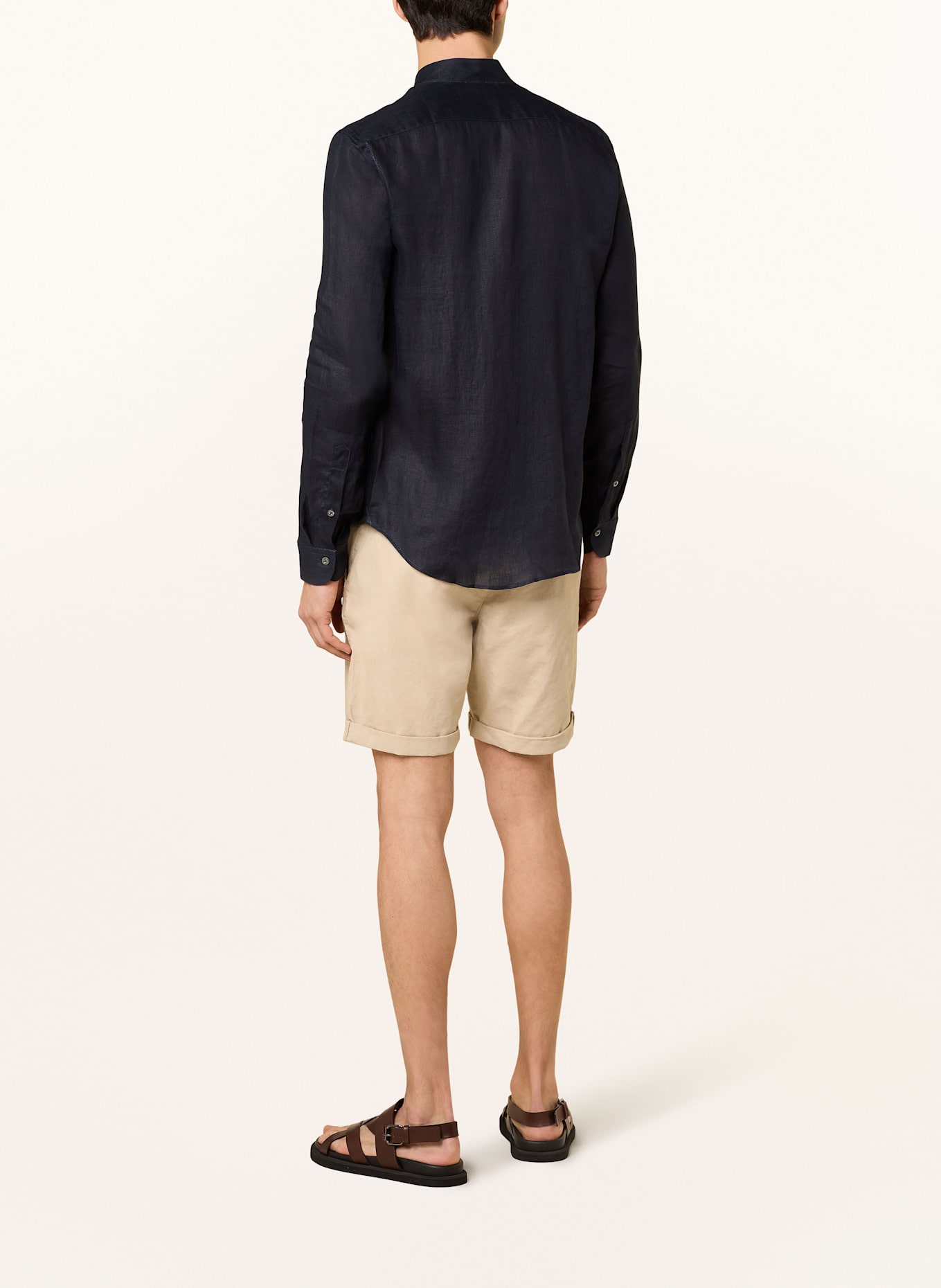 van Laack Linen shirt VL-RUDO-K Slim Fit: DARK BLUE