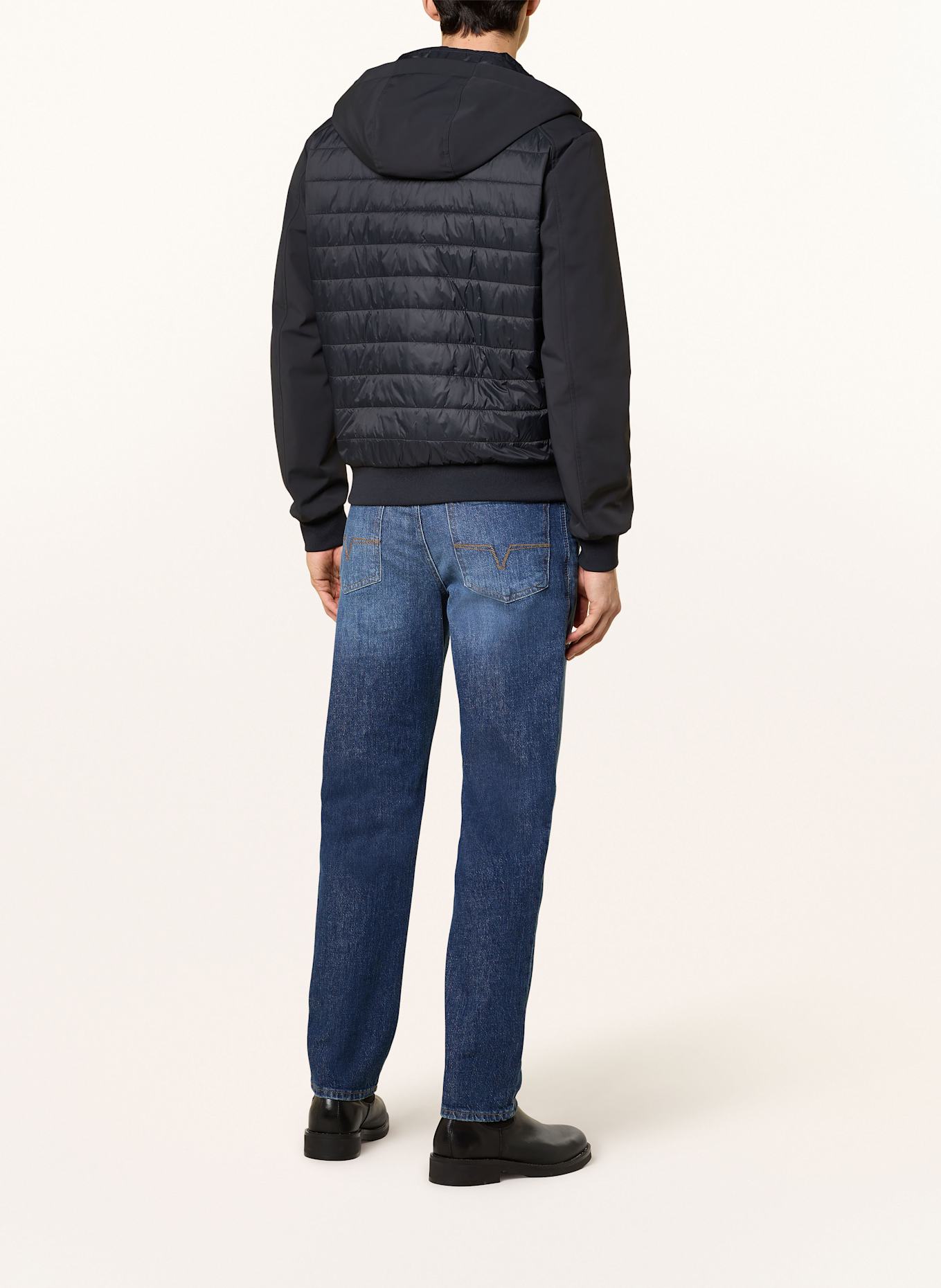 JOOP! JEANS Steppjacke im Materialmix: DUNKELBLAU