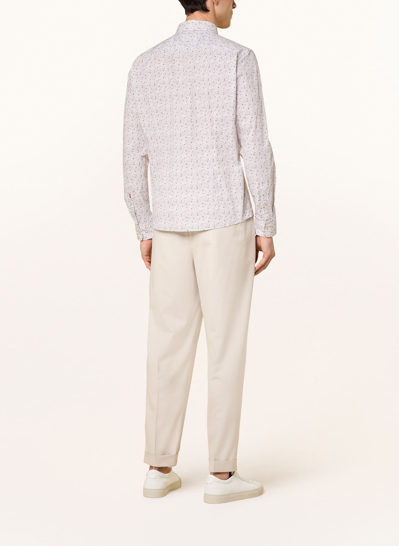 JOOP! JEANS Martin mid-rise straight jeans: SVĚTLE HNĚDÁ/ ZELENÁ/ BÍLÁ