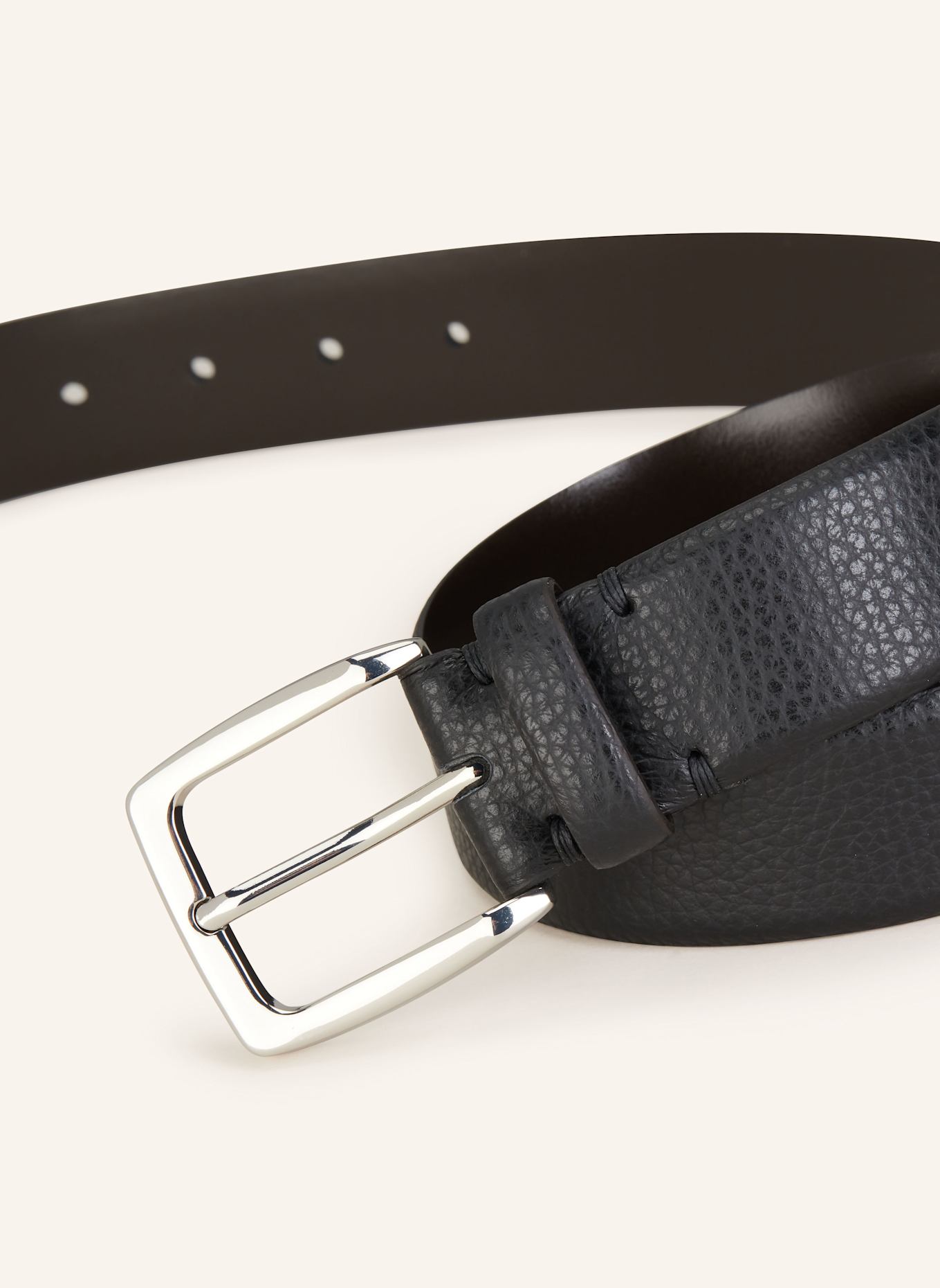 windsor. Leather belt, Color: BLACK (Image 2)