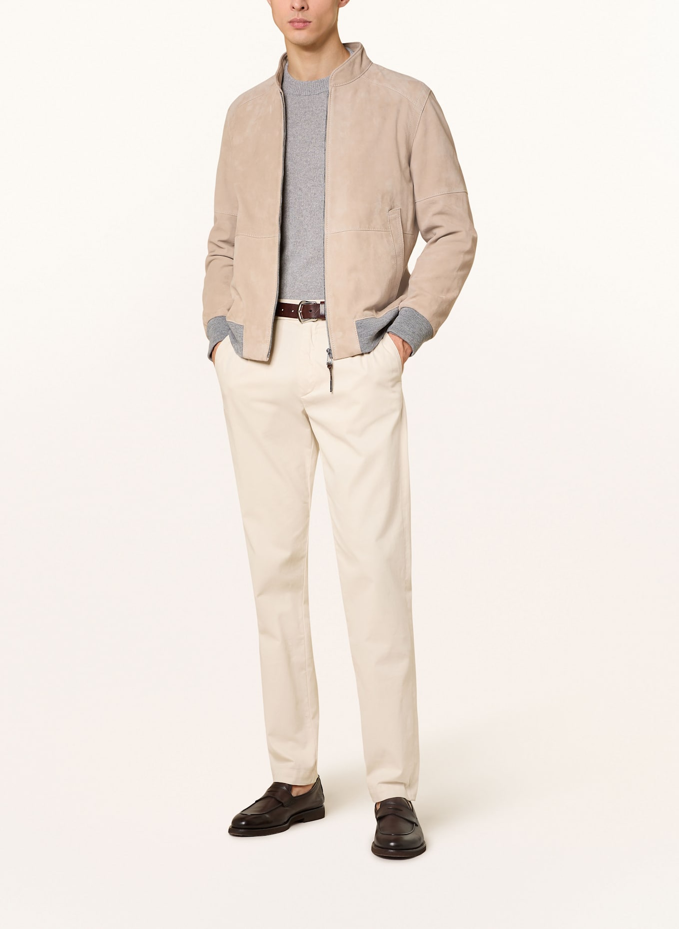 windsor. Leather jacket BORELLO: BEIGE