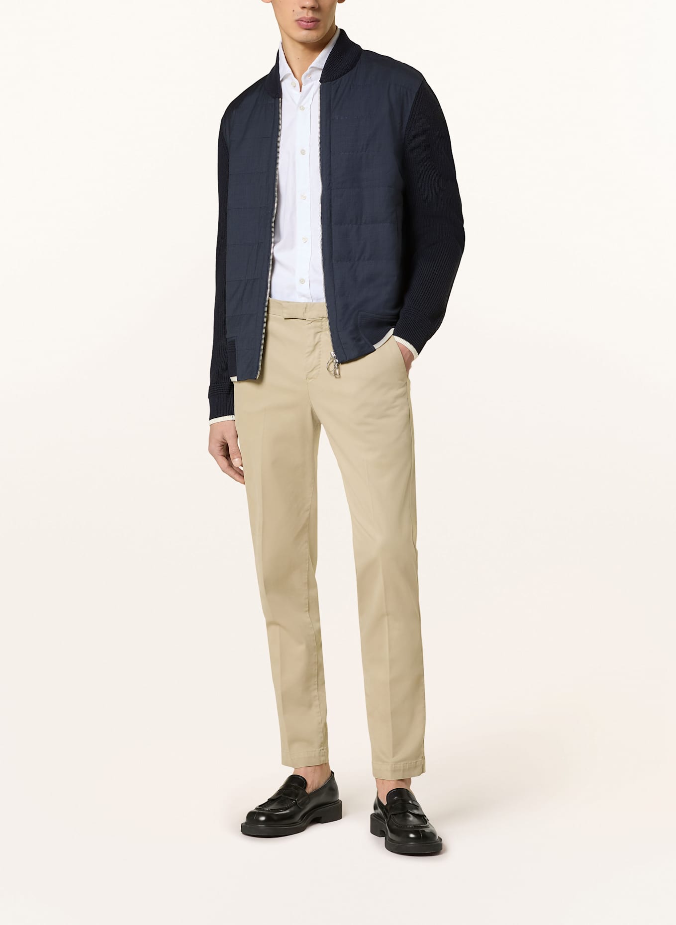 windsor. Bluzon NIBO-J z mieszanki materiałów: GRANATOWY