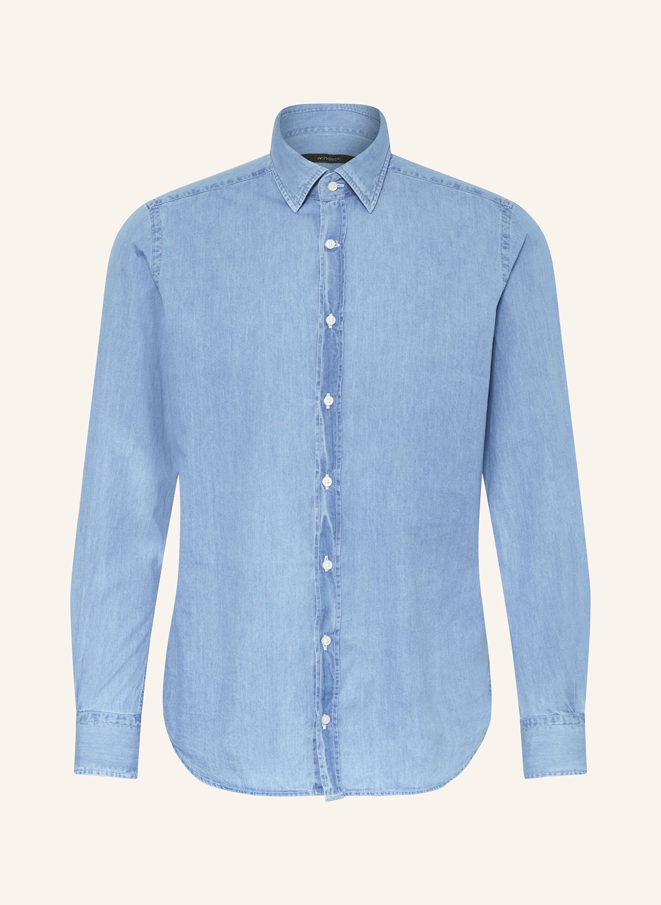 windsor. Shirt LAPO slim fit in denim look: LIGHT BLUE