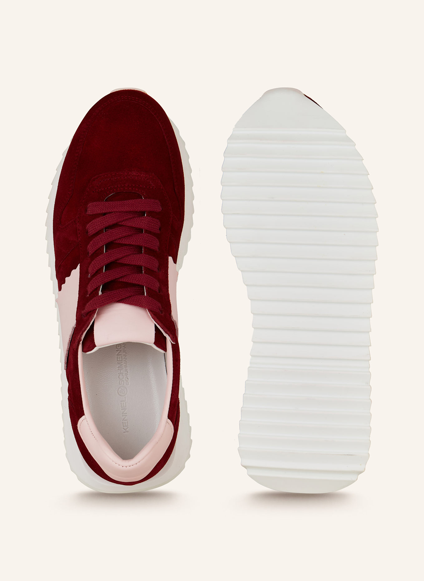KENNEL & SCHMENGER Sneaker FLASH: DUNKELROT/ HELLROSA