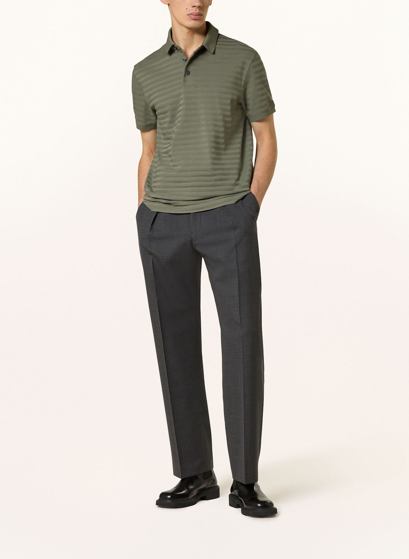 EMPORIO ARMANI Jersey-Poloshirt, Farbe: GRÜN (Bild 2)