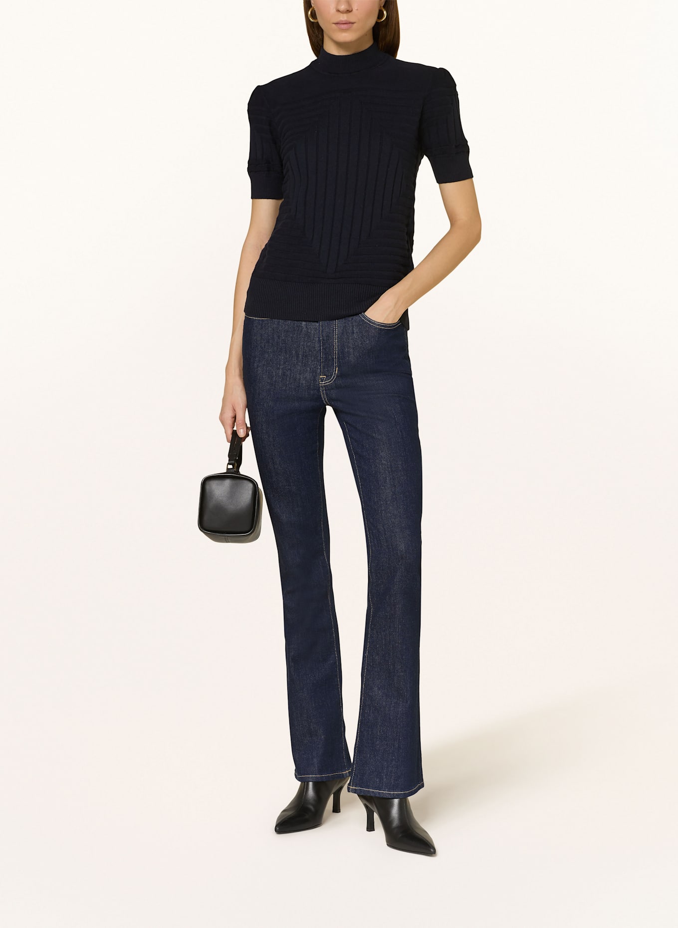 EMPORIO ARMANI Strickshirt: DUNKELBLAU