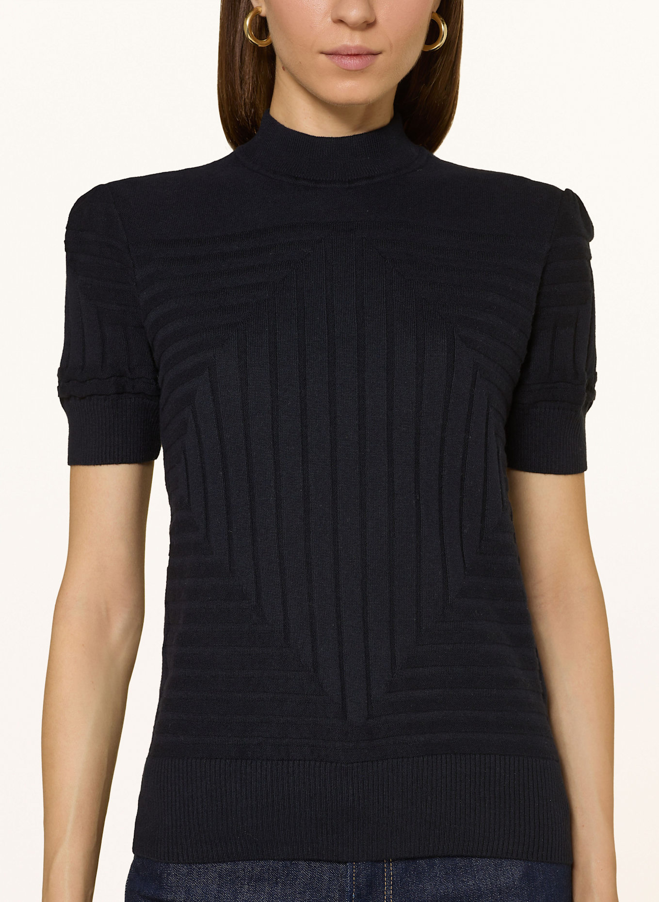 EMPORIO ARMANI Strickshirt: DUNKELBLAU