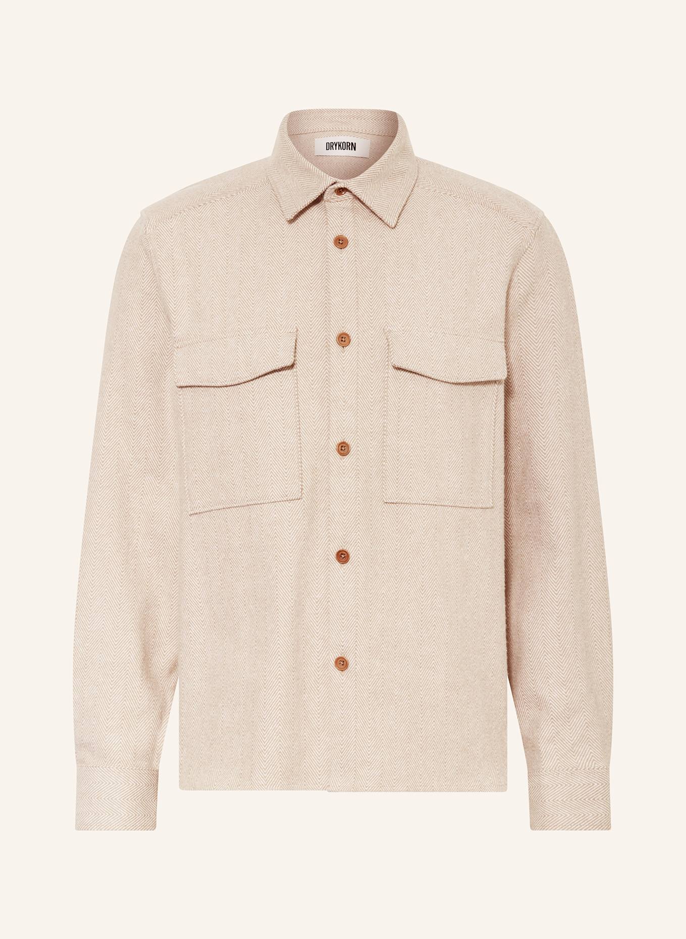 DRYKORN Flanell-Overjacket GUNRAY: BEIGE