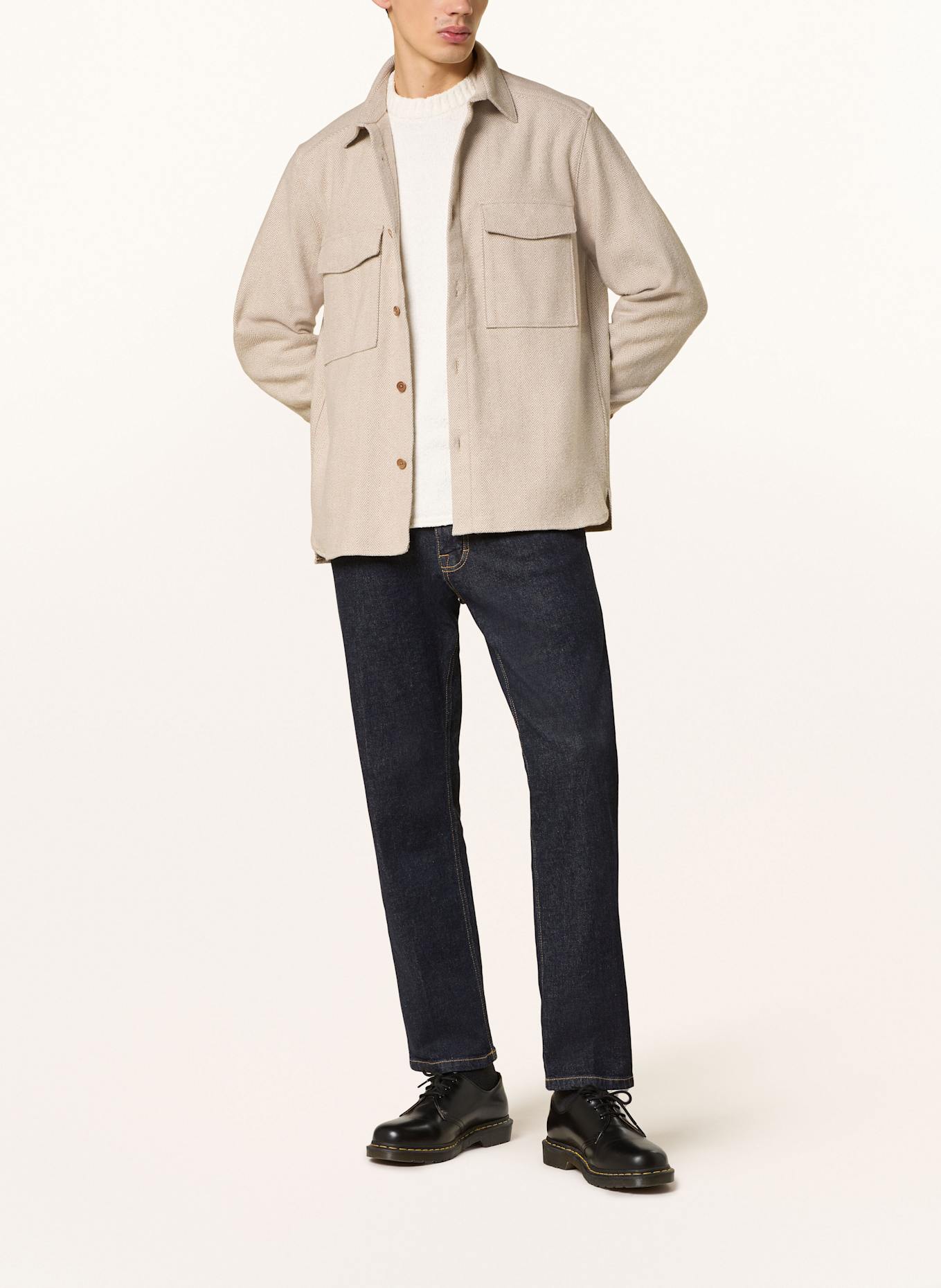 DRYKORN Flanell-Overjacket GUNRAY: BEIGE