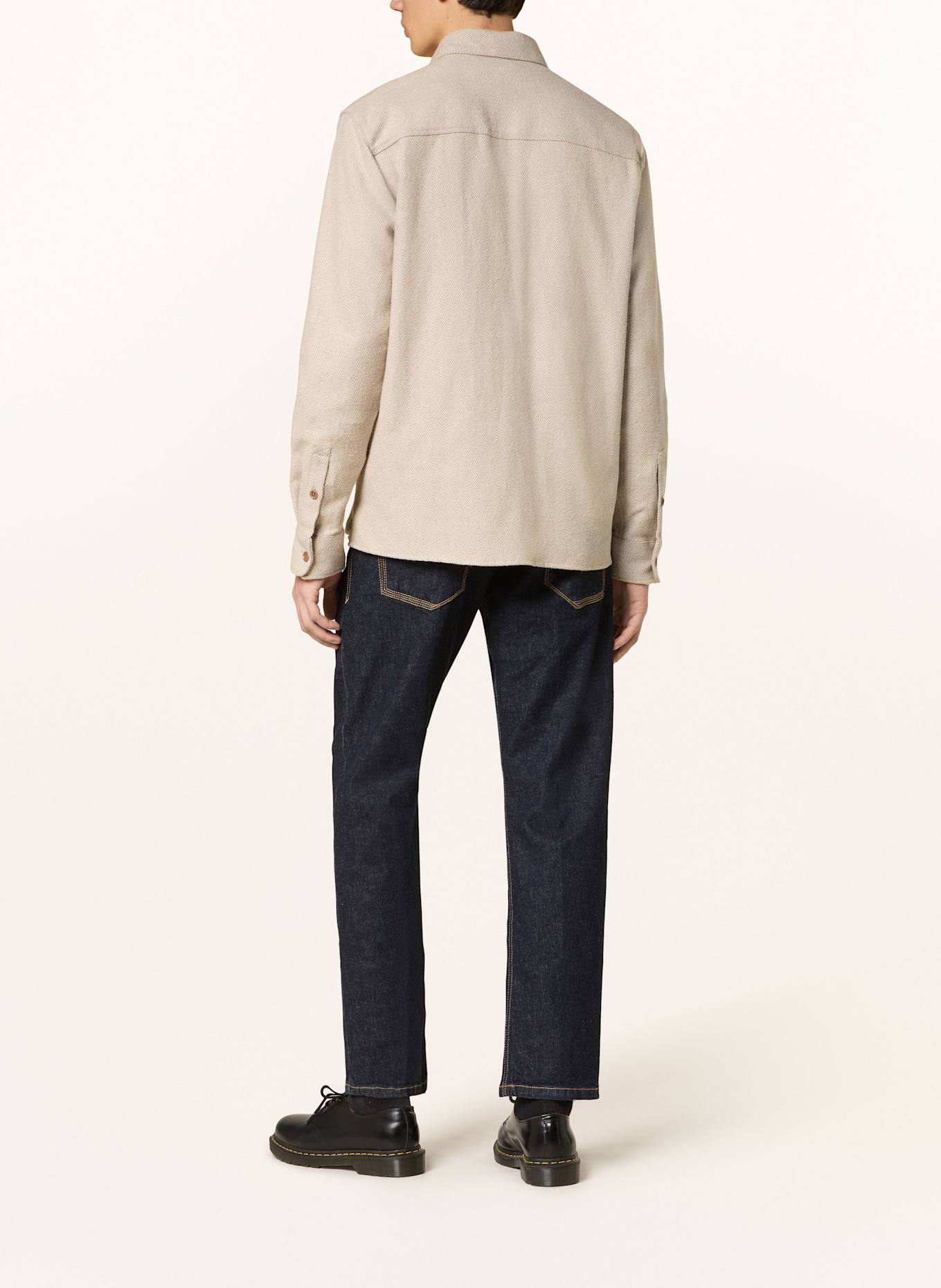 DRYKORN Flanell-Overjacket GUNRAY: BEIGE
